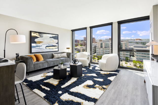 Modern apartment for rent at Atrio Apartments in Chicago's West Side