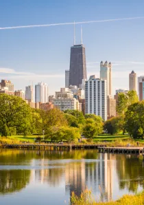 Chicago skyline from Lincoln Park_fall 2020