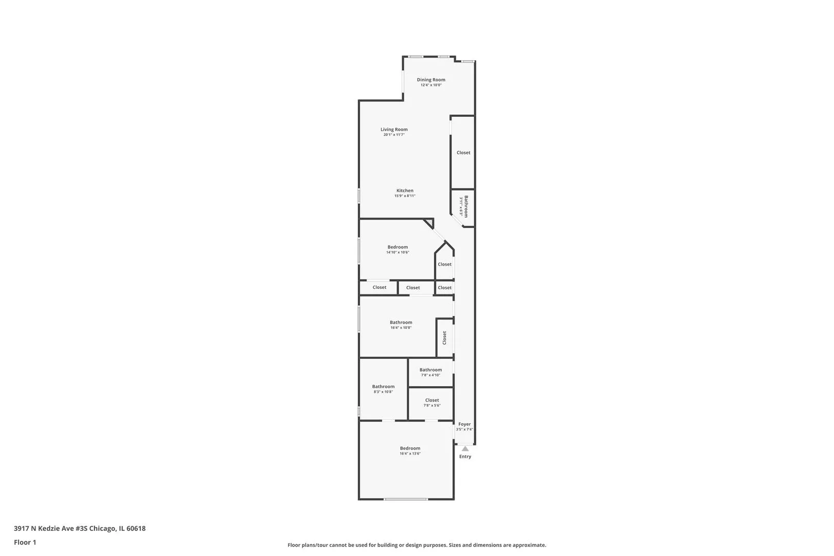 3917 N Kedzie Ave, ,  60618, USA 60618-unit#3S-Chicago-IL