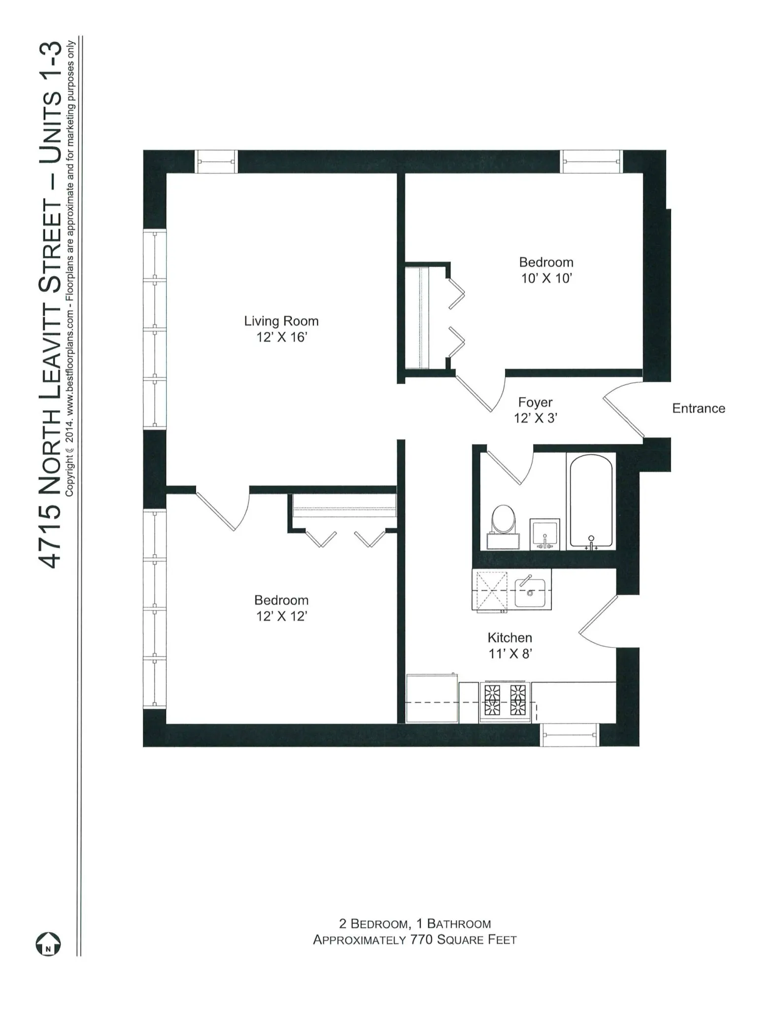 4715 N Leavitt St, , 60625, USA 60625-unit#4715-2-Chicago-IL