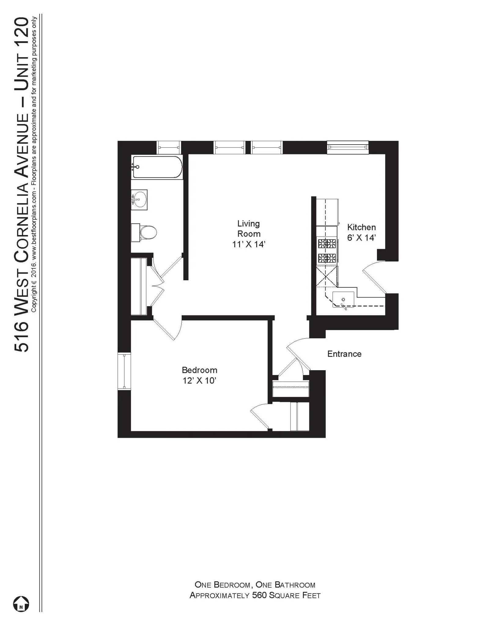 512 W Cornelia Ave, , 60657, USA 60657-unit#516-120-Chicago-IL