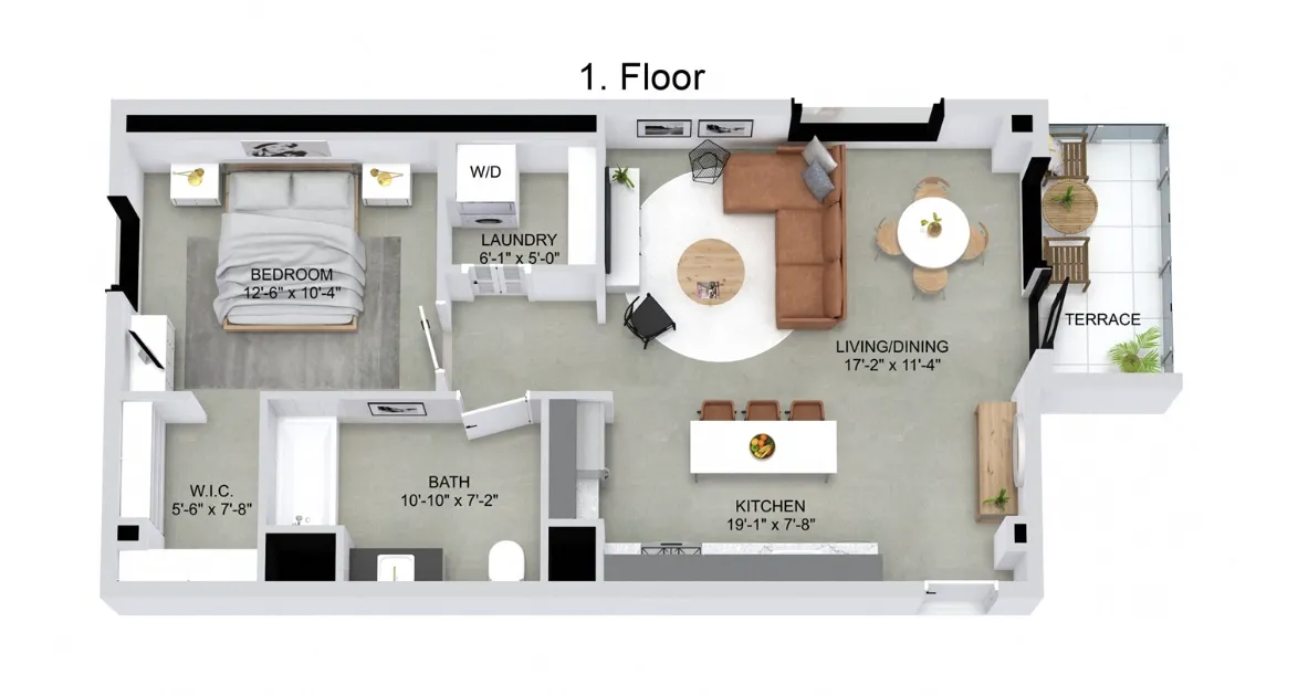 1220 W Jackson Blvd, ,  60607, USA 60607-unit#517-Chicago-IL