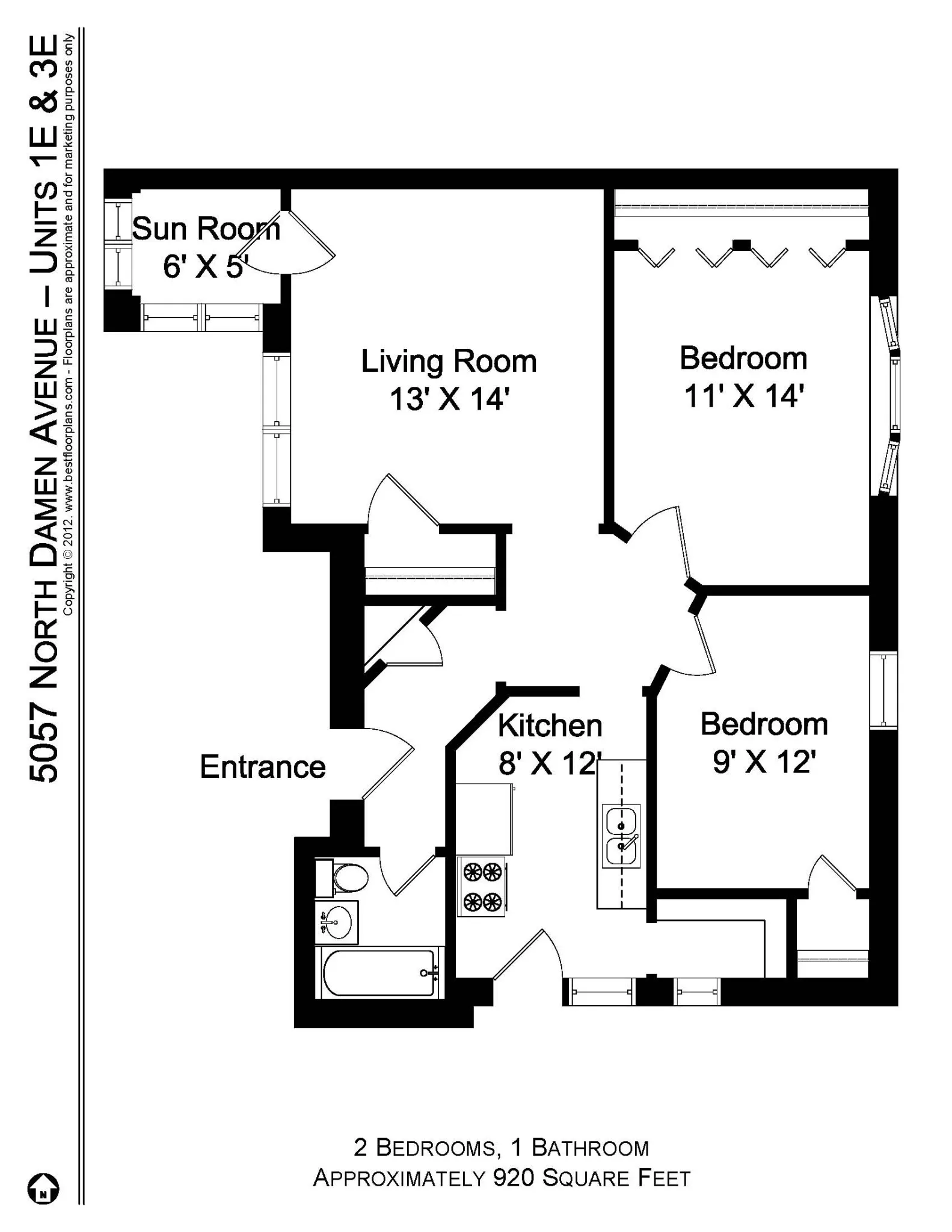 5045 N Damen Ave, ,  60625, USA 60625-unit#5057-1E-Chicago-IL