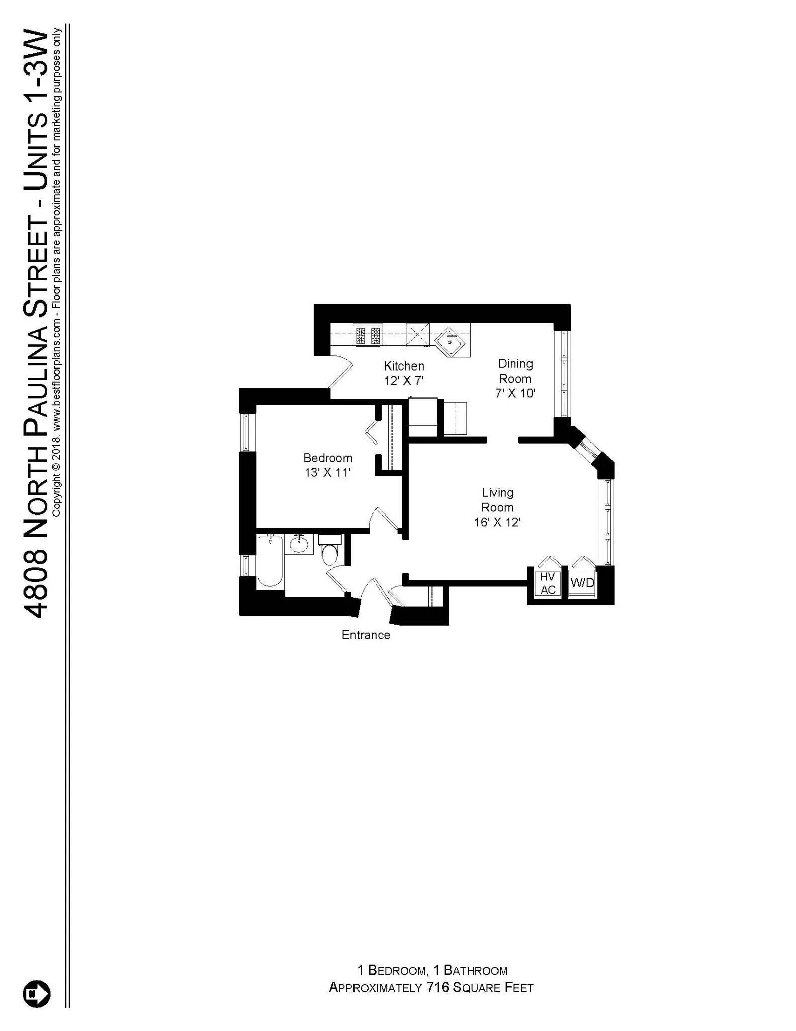 4808 N Paulina St, ,  60640, USA 60640-unit#4808-2W-Chicago-IL