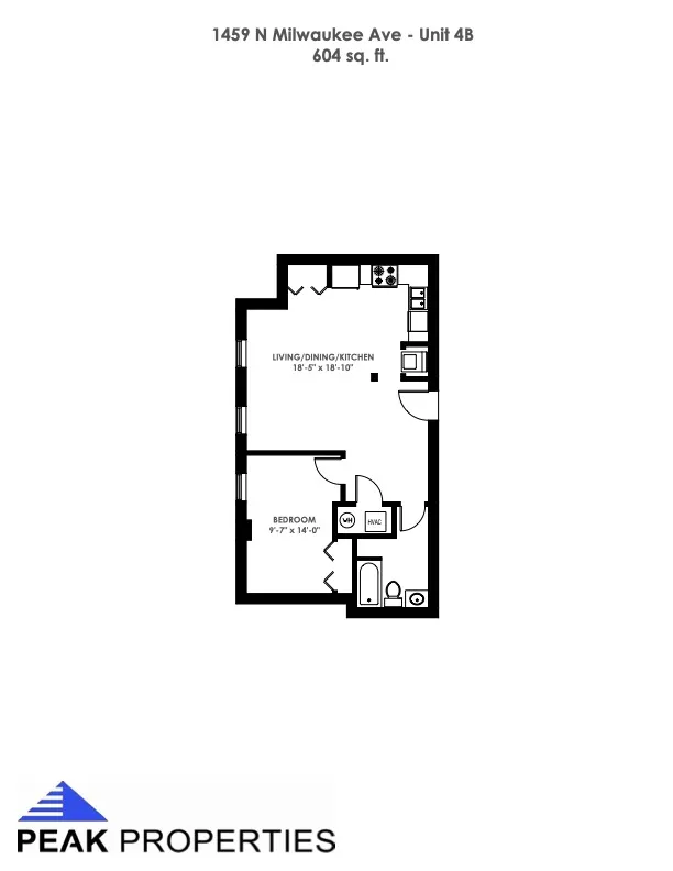 1459 N Milwaukee Ave, Chicago,  60622, USA 60622-unit#4B-CHICAGO-IL