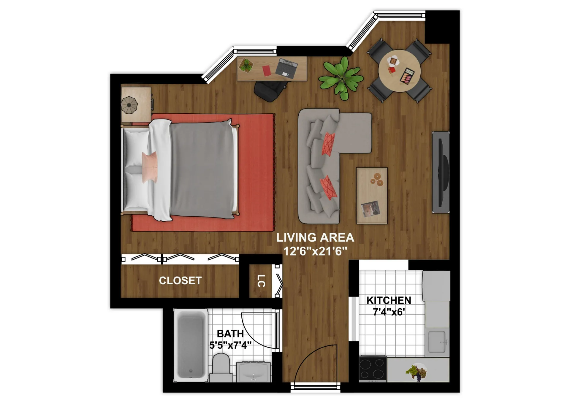 1000 N LaSalle, One Bedroom, Kitchen