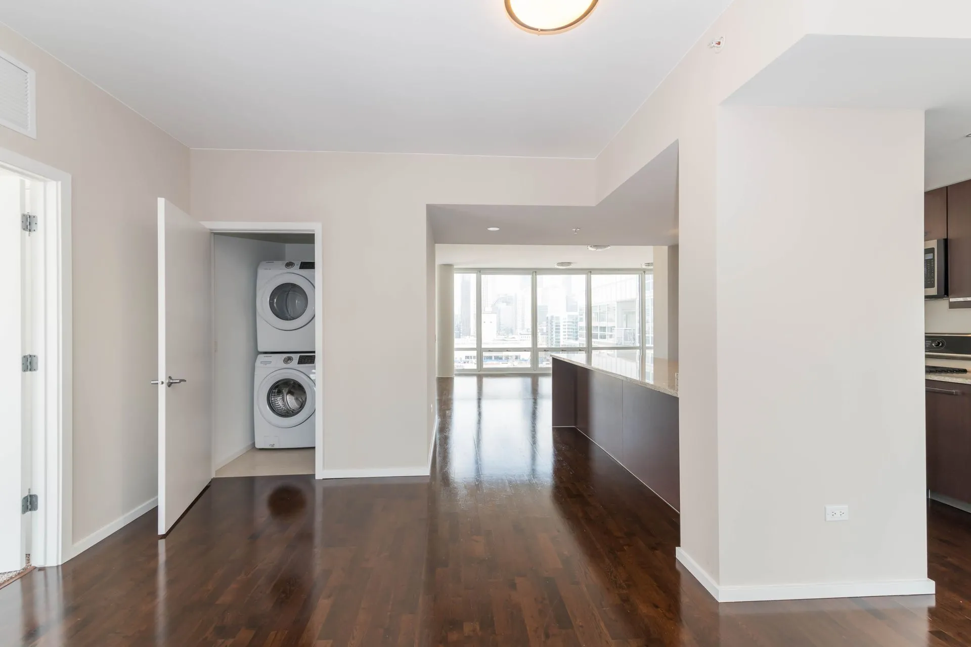model kitchen apartment at 24 South Morgan Apartments