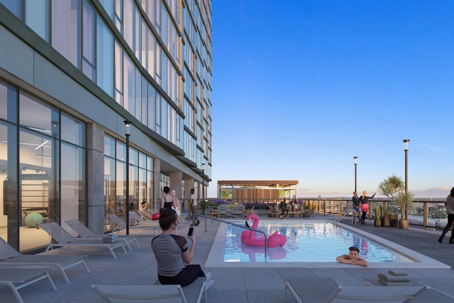 rendering of Aspire Apartments in the South Loop neighborhood of Chicago