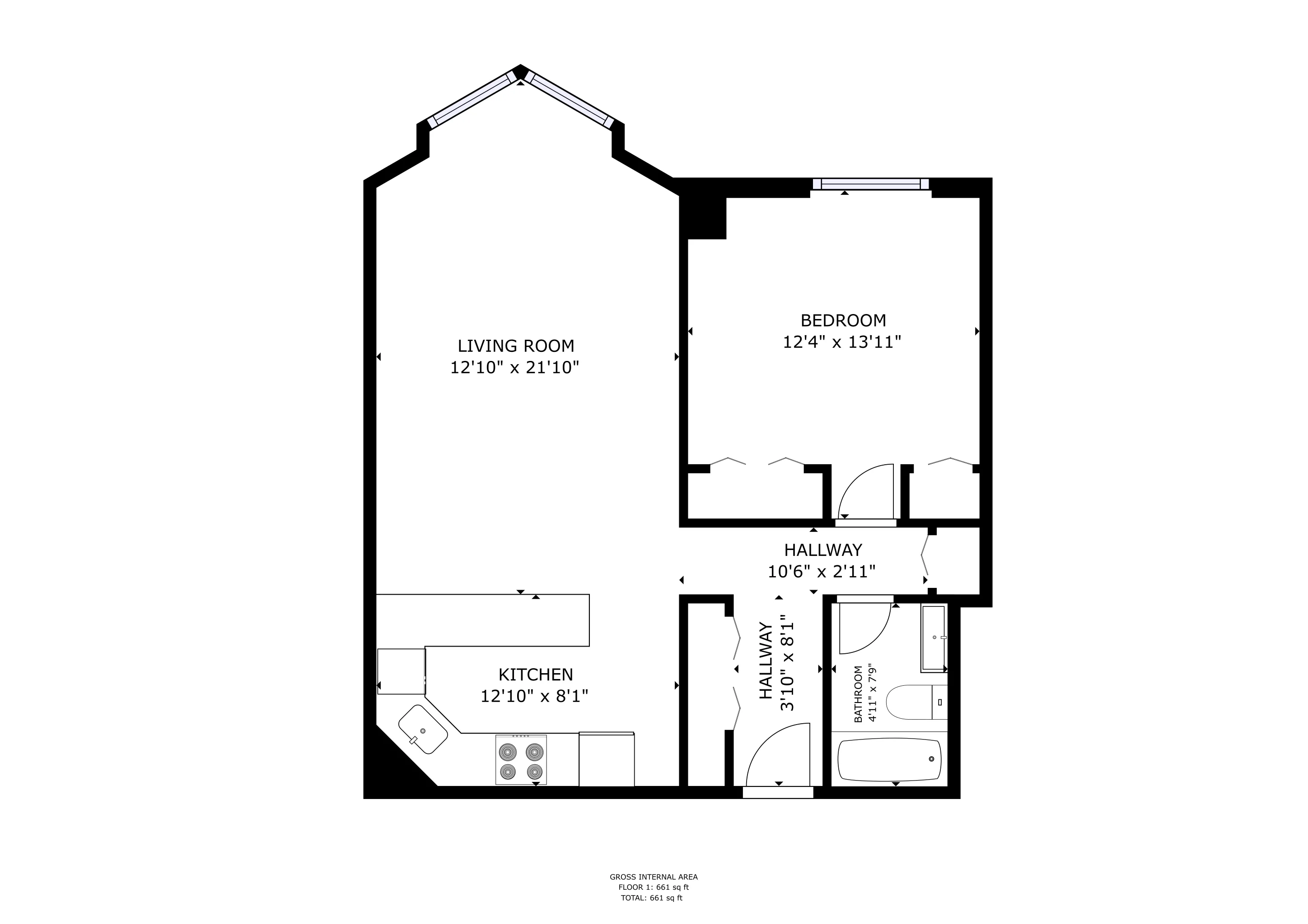 1120 N LaSalle, One Bedroom, Bedroom