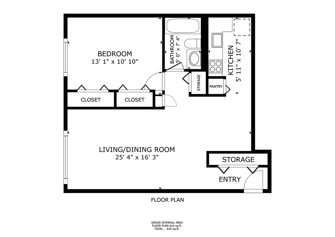 kicthen at 536 West Addison Apartments in Lakeview, Chicago