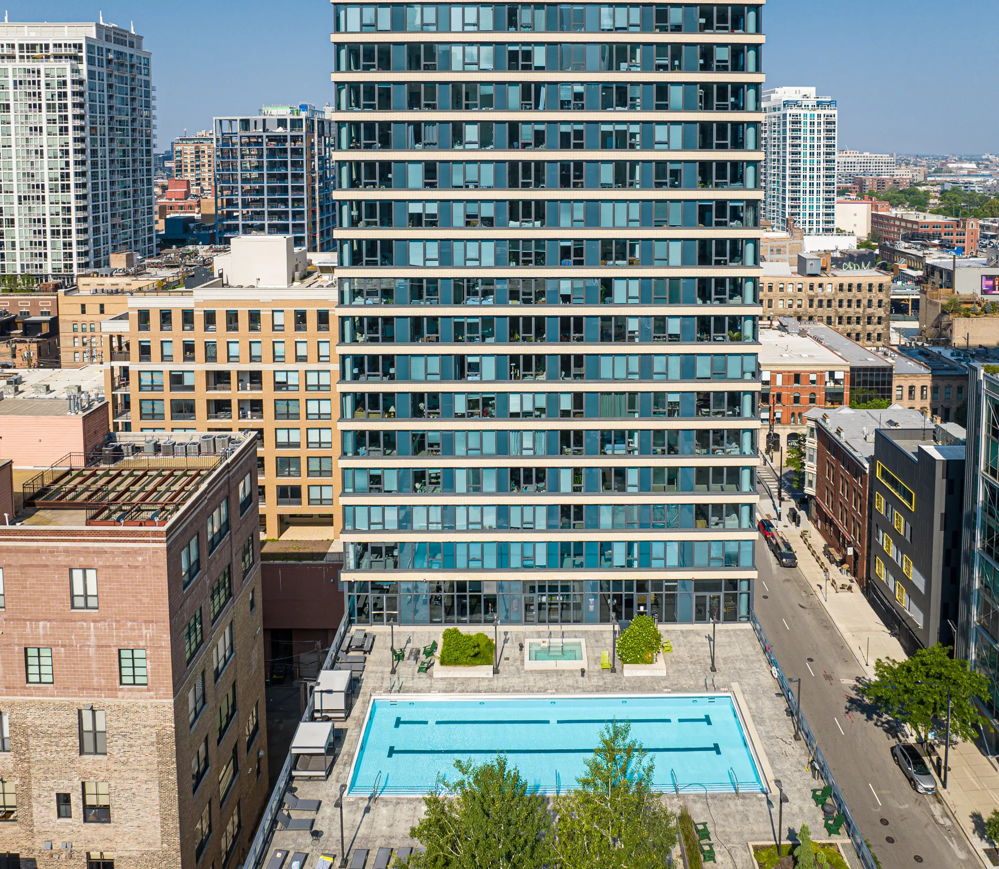 Exhibit on Superior Apartments in River North Chicago living room