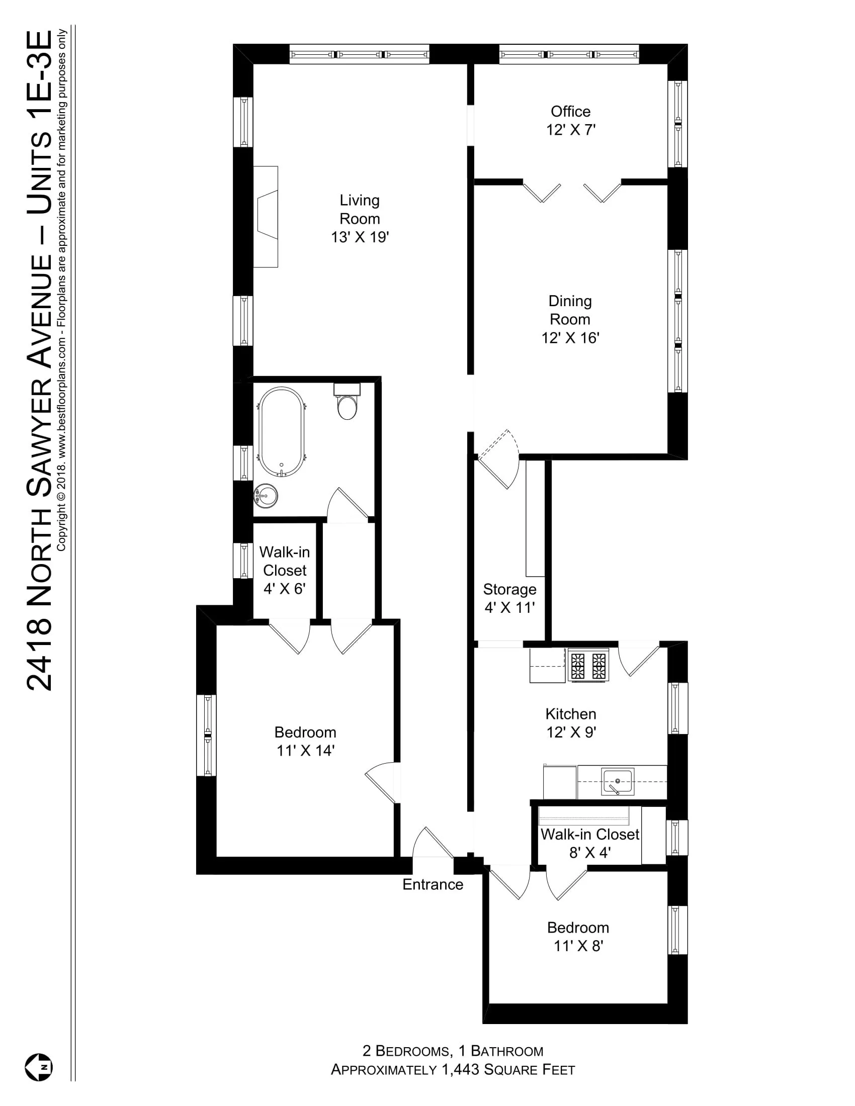 2418 N Sawyer Ave 60647 60647-unit#2E-Chicago-IL