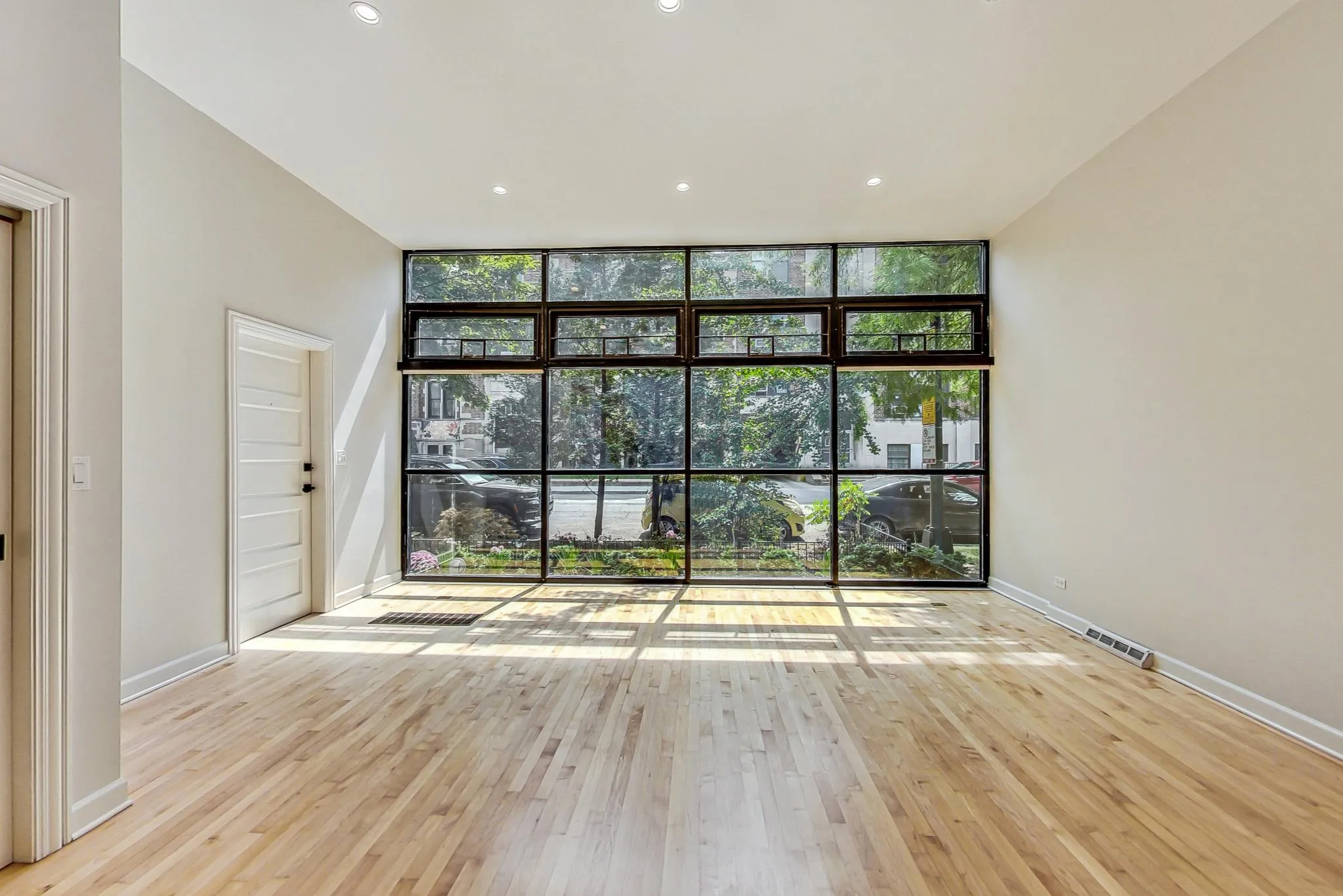 Custom window blinds have been added