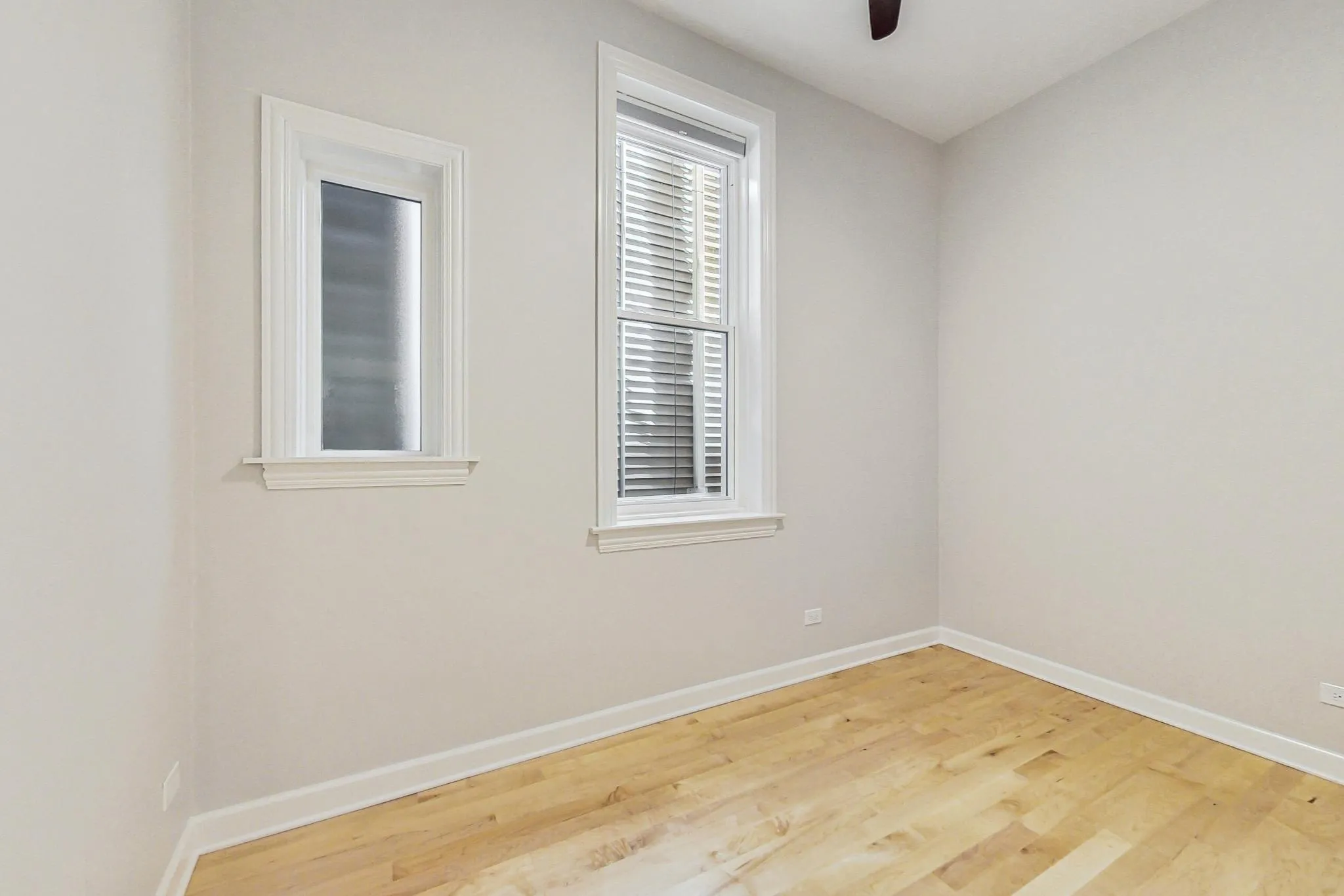 Custom window blinds have been added