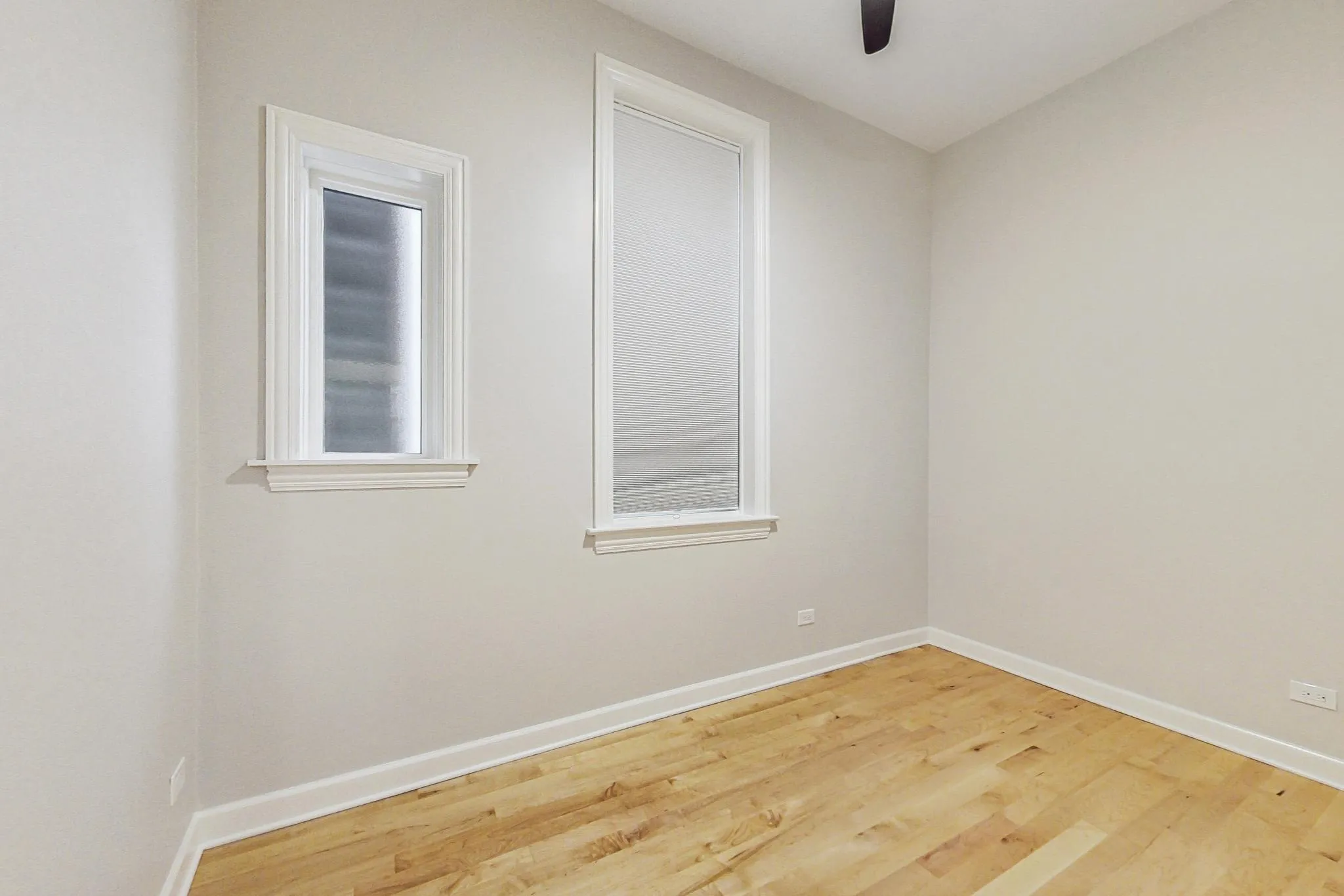 Custom window blinds have been added