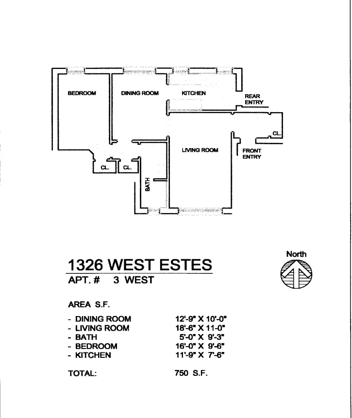 1326 W Estes Ave   60626 60626-unit#3W-Chicago-IL