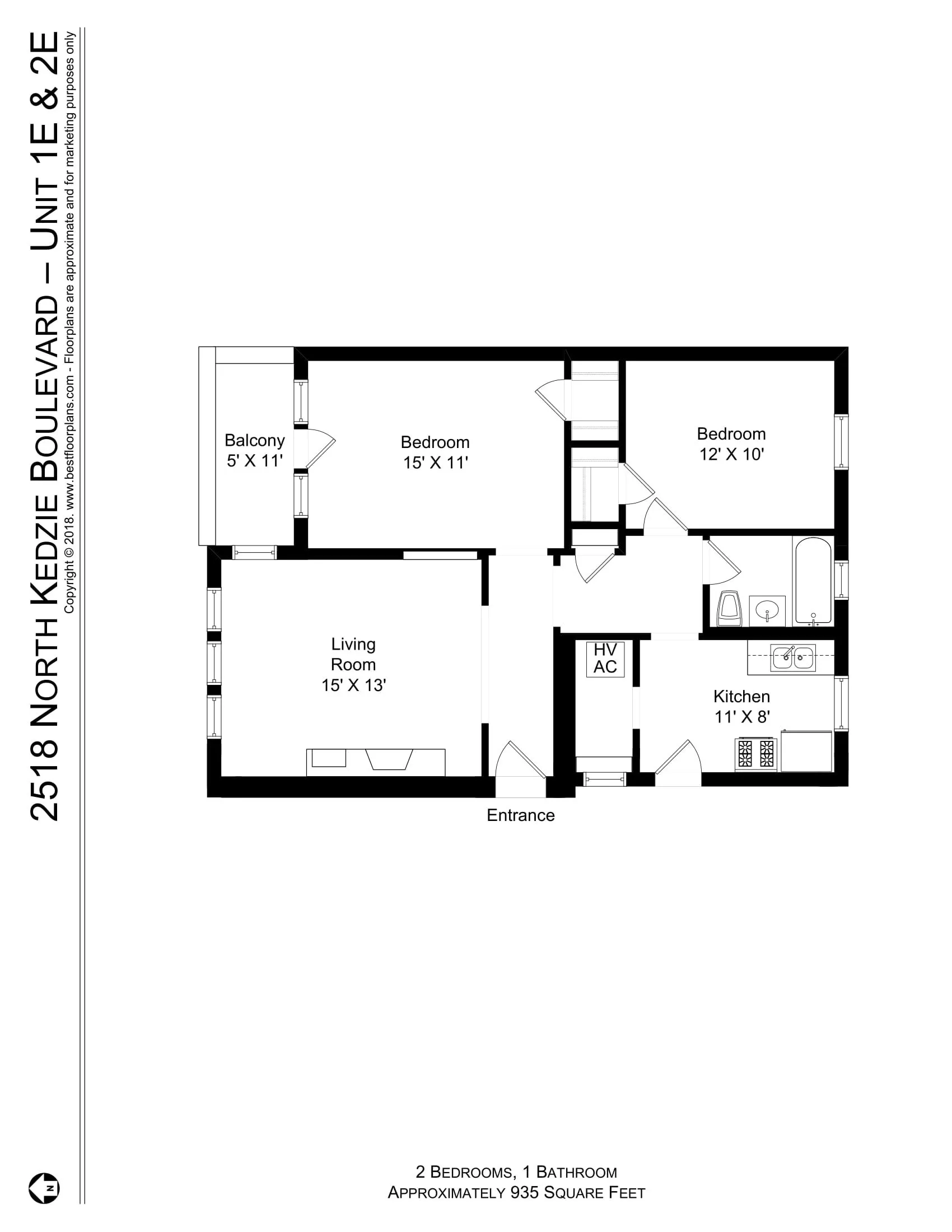 2518 N Kedzie Ave 60647 60647-unit#1E-Chicago-IL