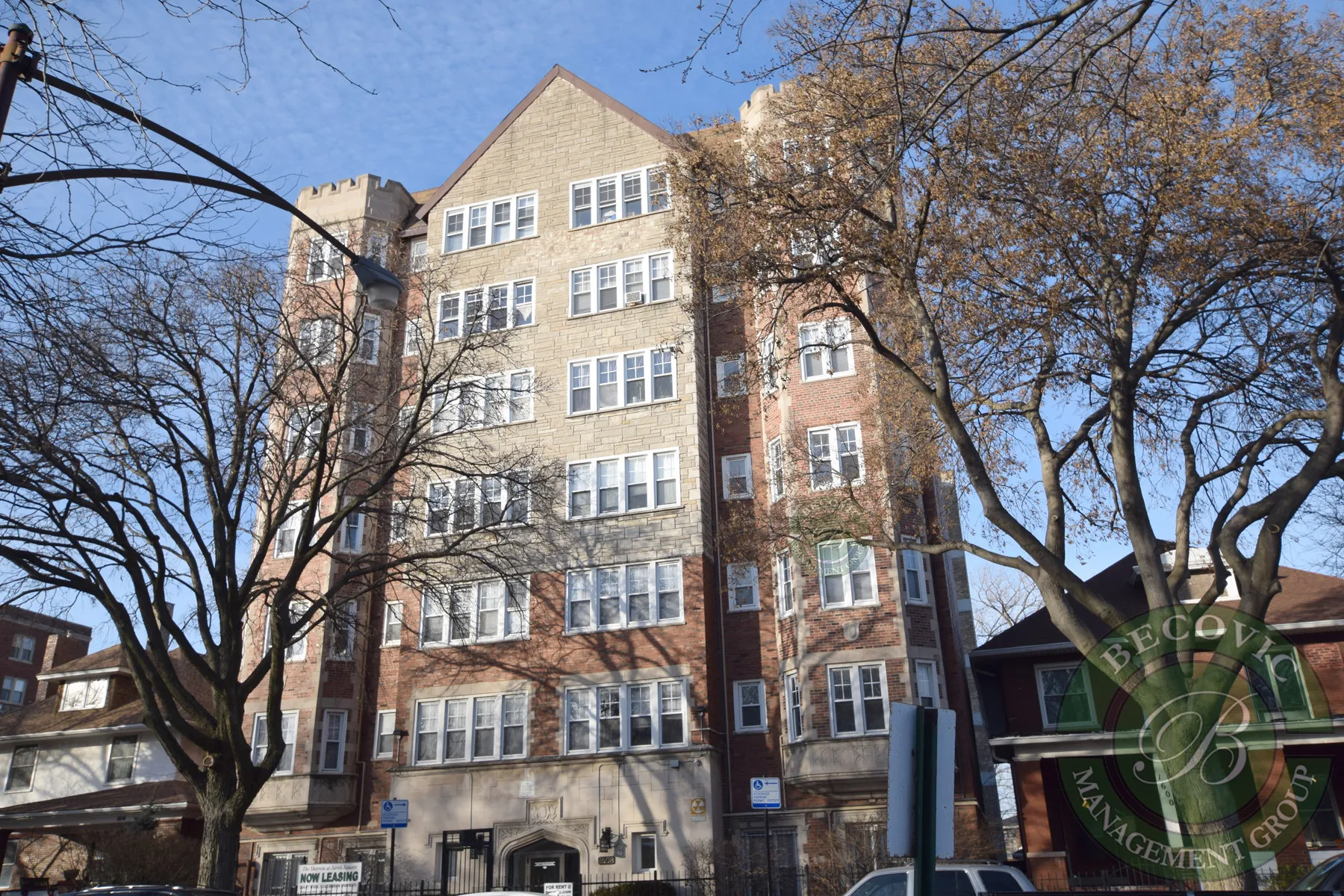 outside at Sherwin at Jarvis Square Apartments in Rogers Park, Chicago