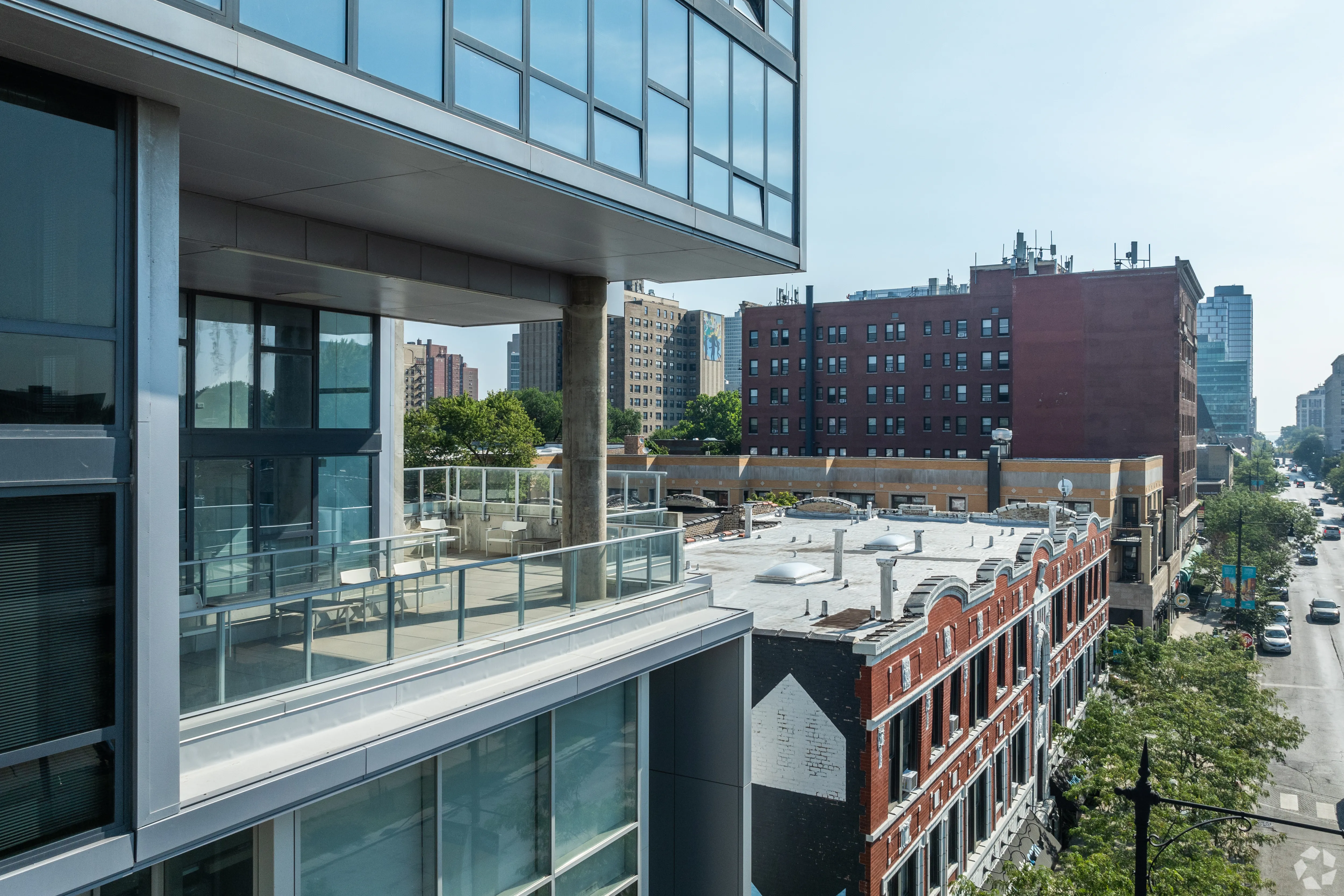 living room rendering at Vue53 Apartments  in Hyde Park Chicago