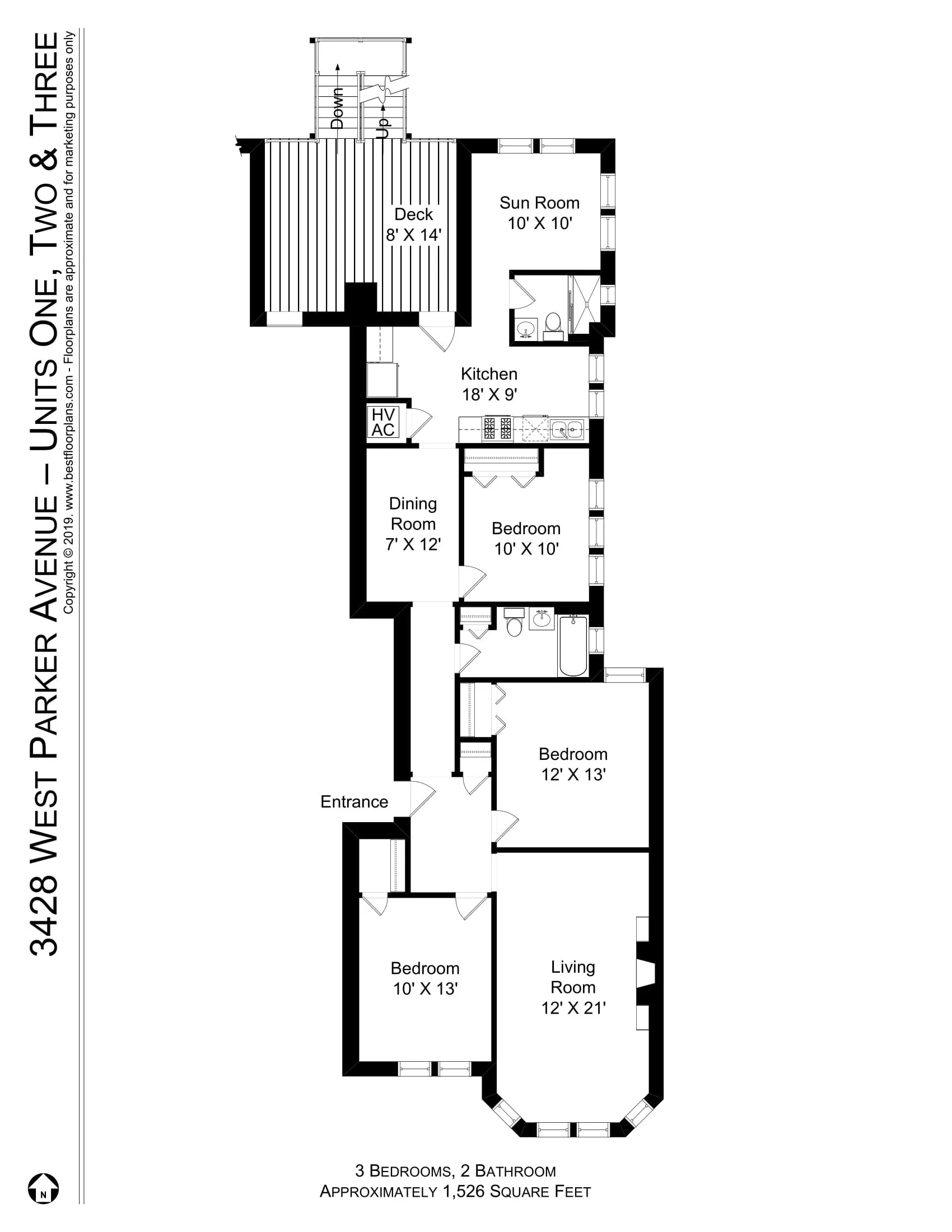 3428 W PARKER AVE 60647-unit#03-Chicago-IL