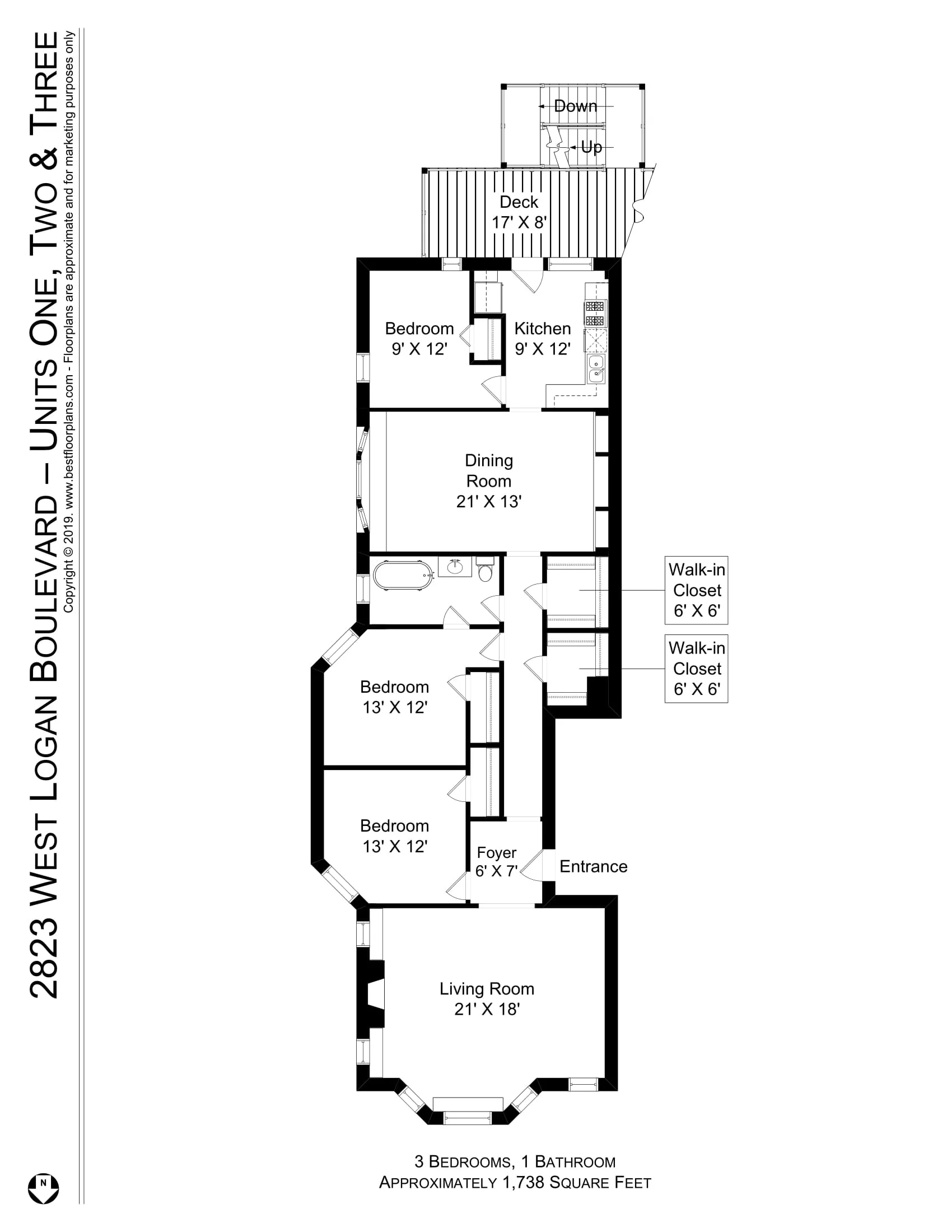 2825 W LOGAN BLVD 60647-unit#1-Chicago-IL