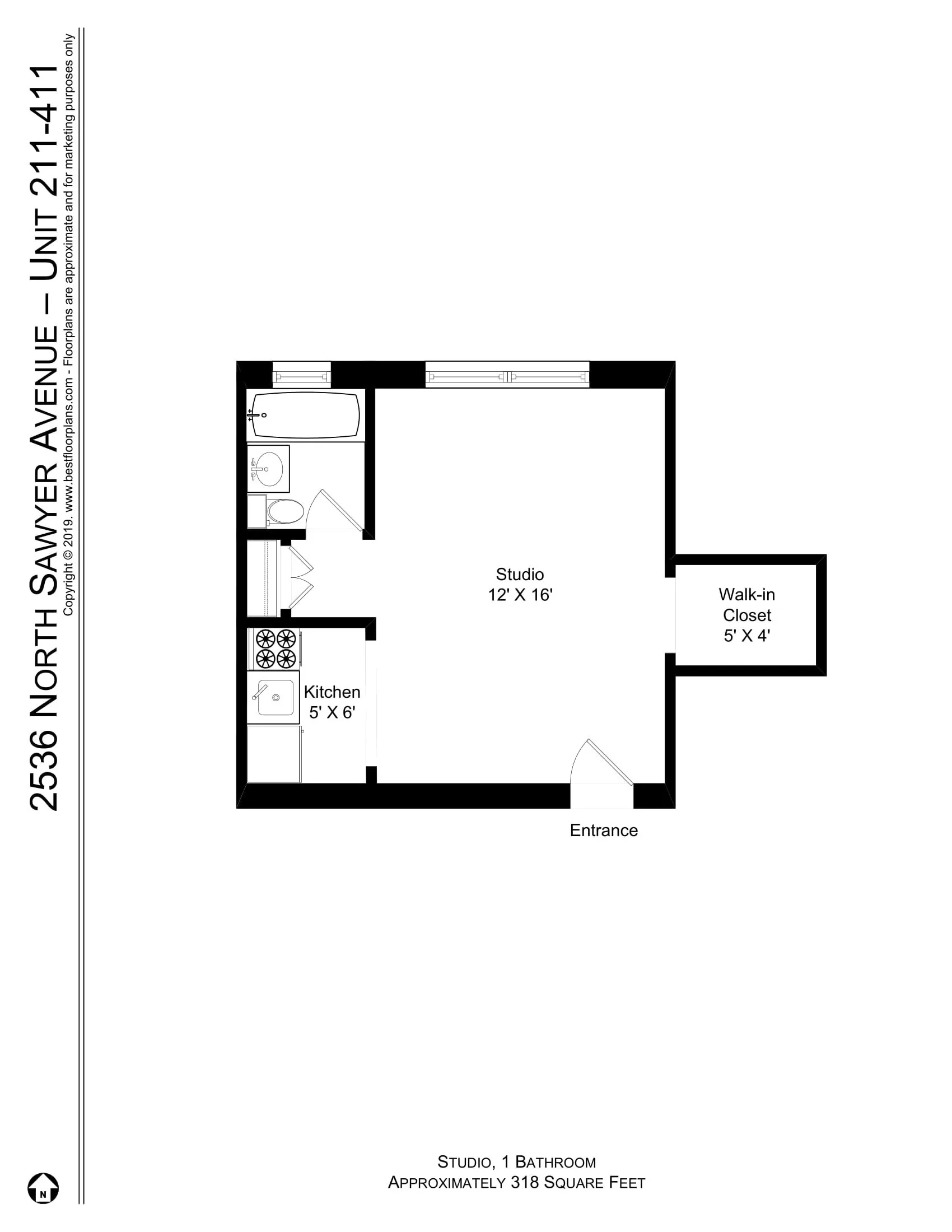 2536 N SAWYER AVE 60647-unit#410-Chicago-IL