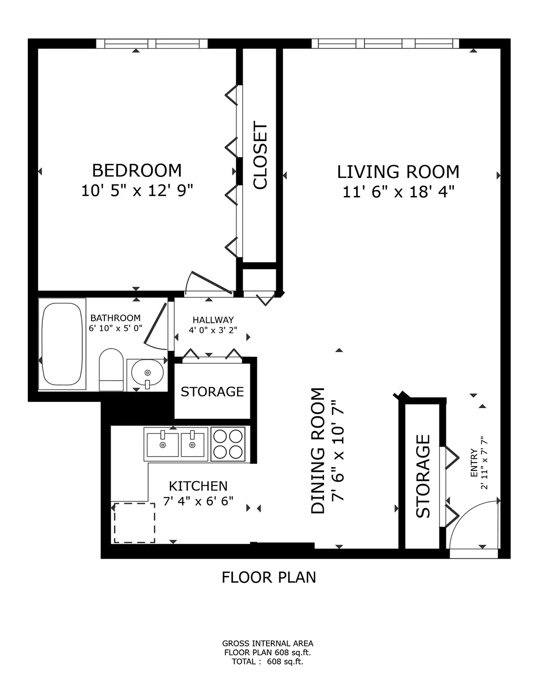 bedroom at 515 West Barry Apartments in Lakeview, Chicago