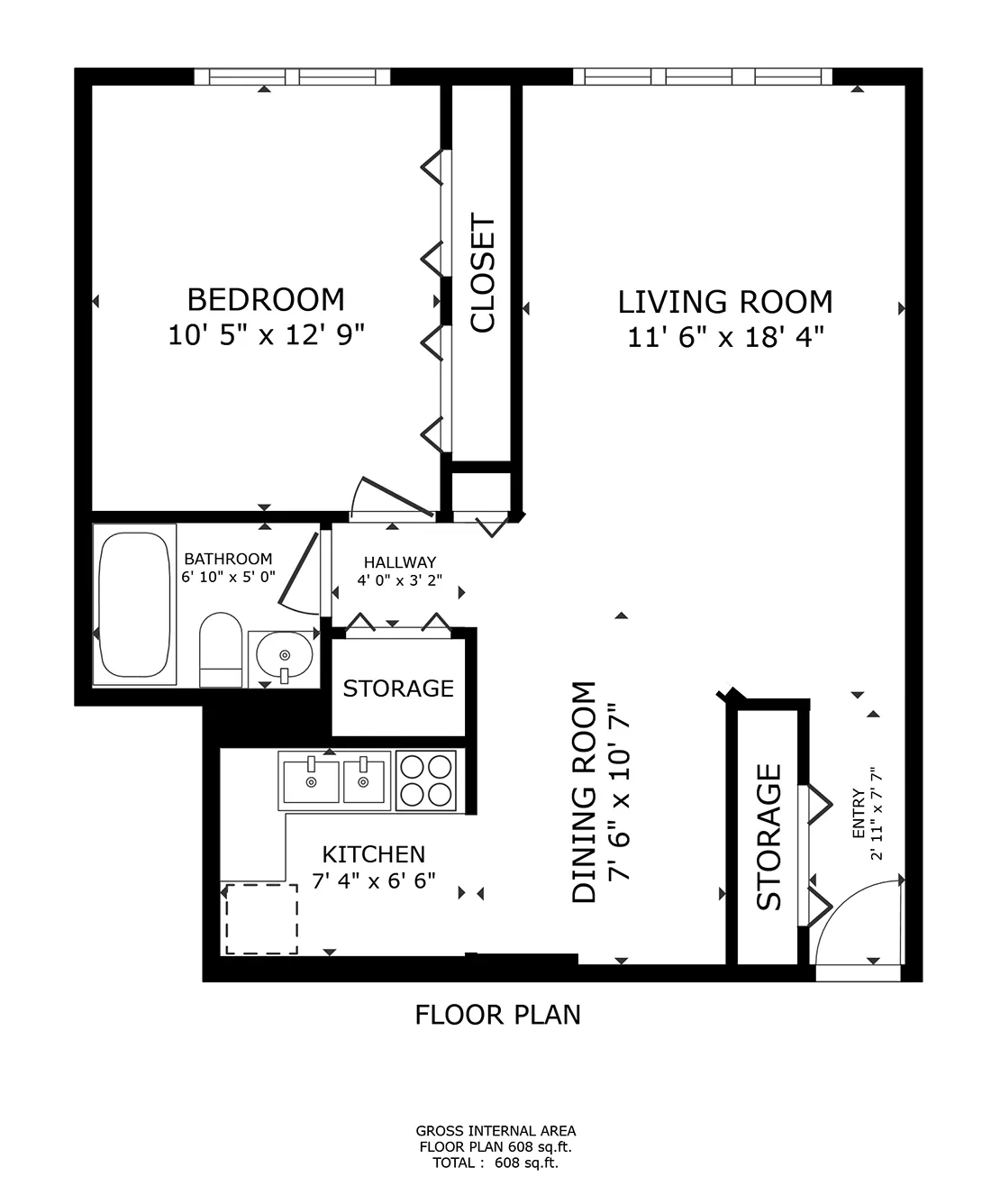 bedroom at 515 West Barry Apartments in Lakeview, Chicago