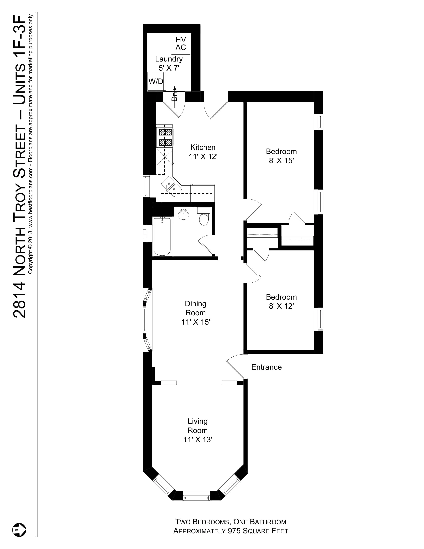 2814 N Troy St   60618 60618-unit#2F-Chicago-IL