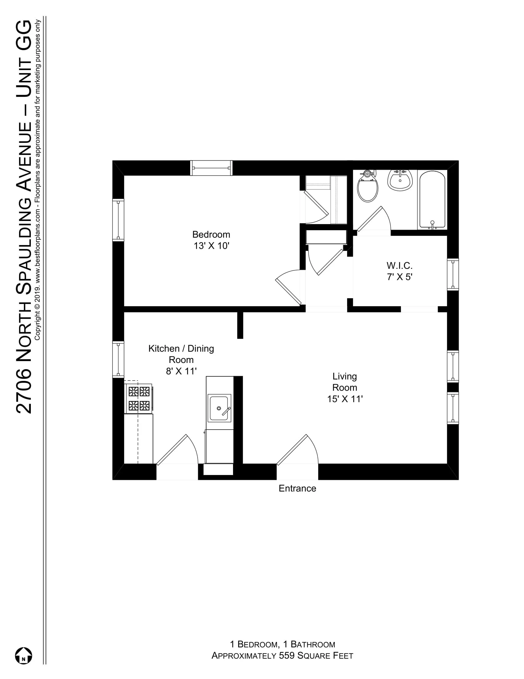 2706 N Spaulding Ave   60647 60647-unit#2GG-Chicago-IL