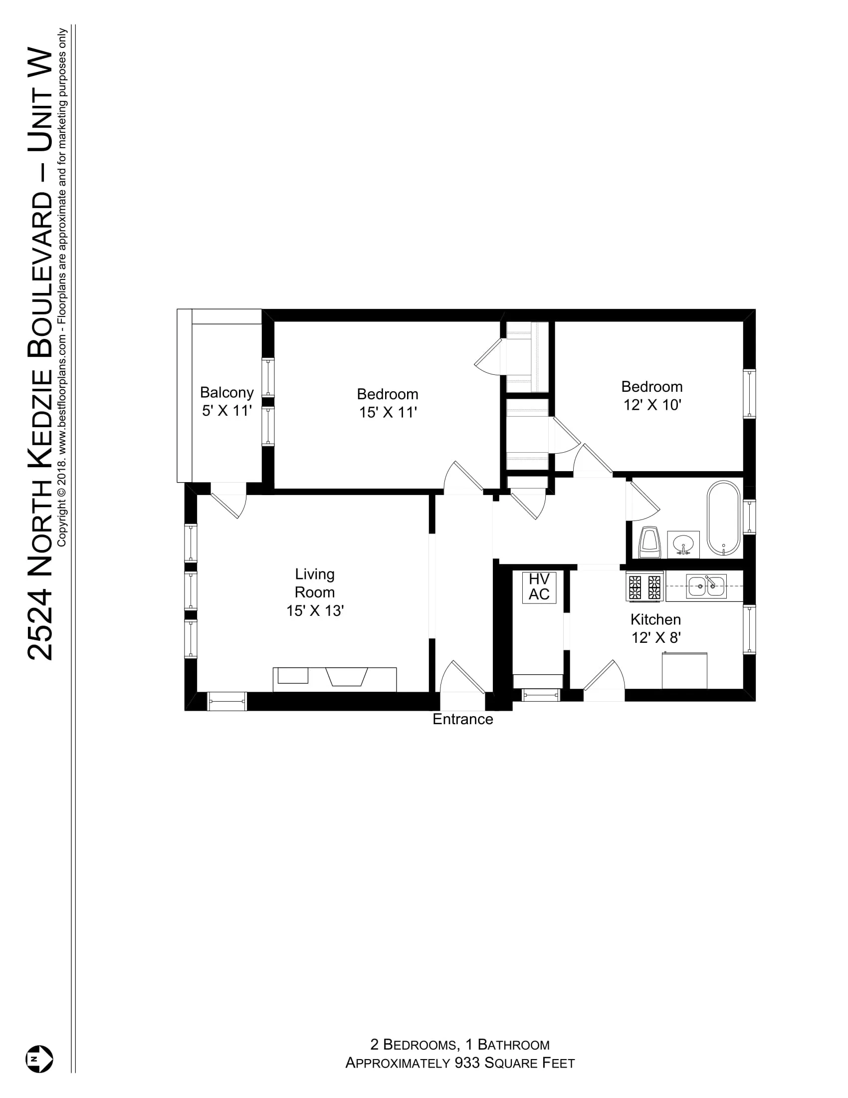 2524 N Kedzie Blvd   60647 60647-unit#1W-Chicago-IL
