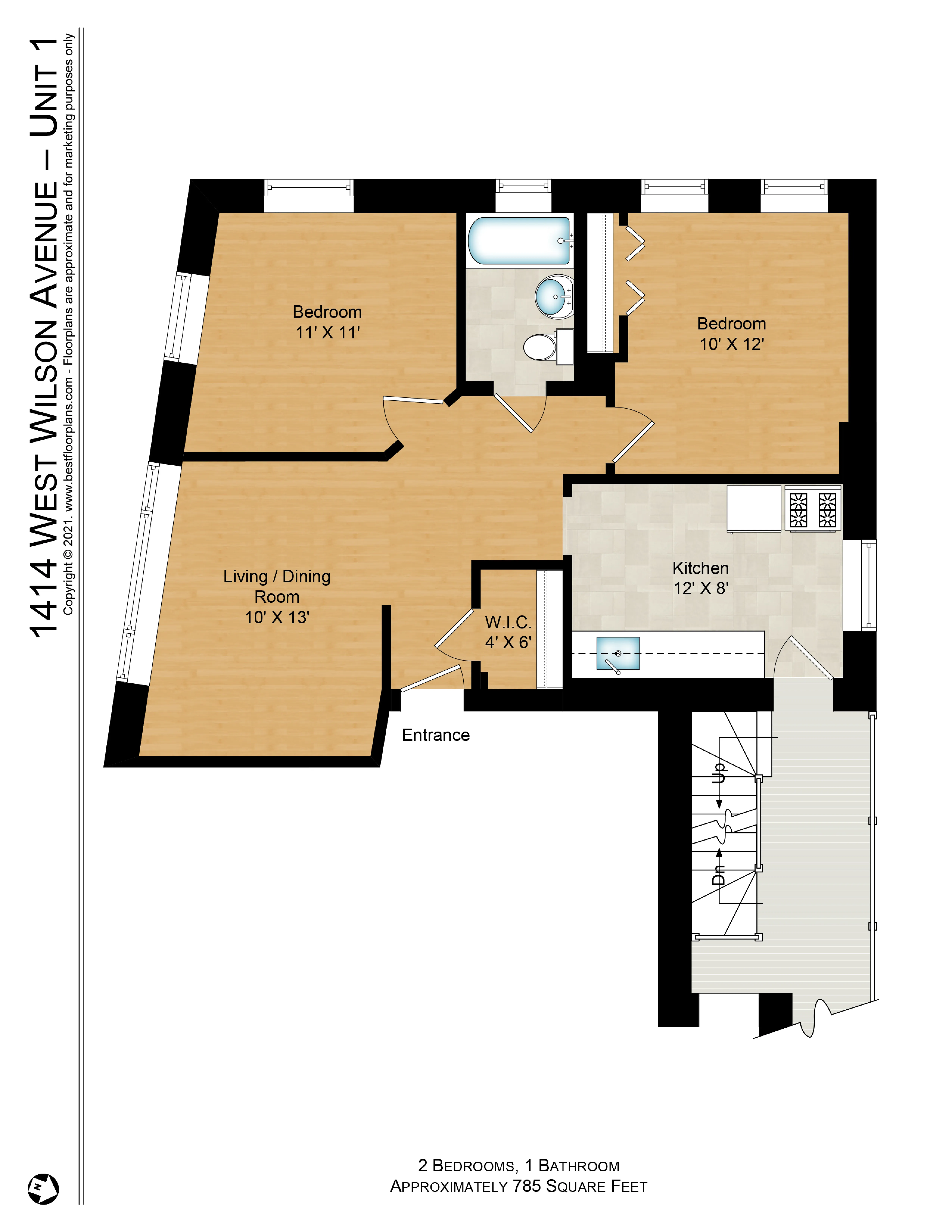 1414 W Wilson Ave   60640 60640-unit#1-Chicago-IL