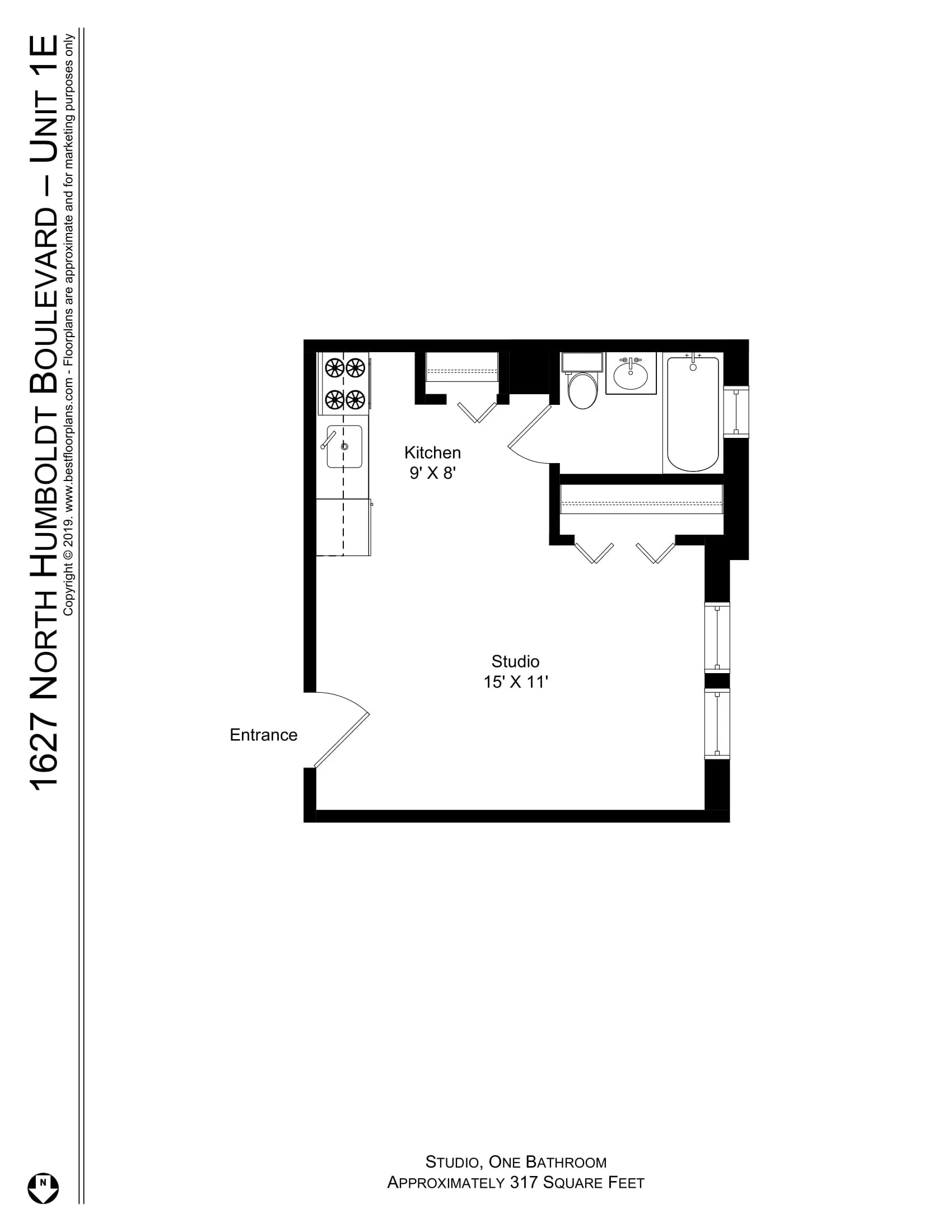 1627 N Humboldt Blvd 60647 60647-unit#1E-Chicago-IL