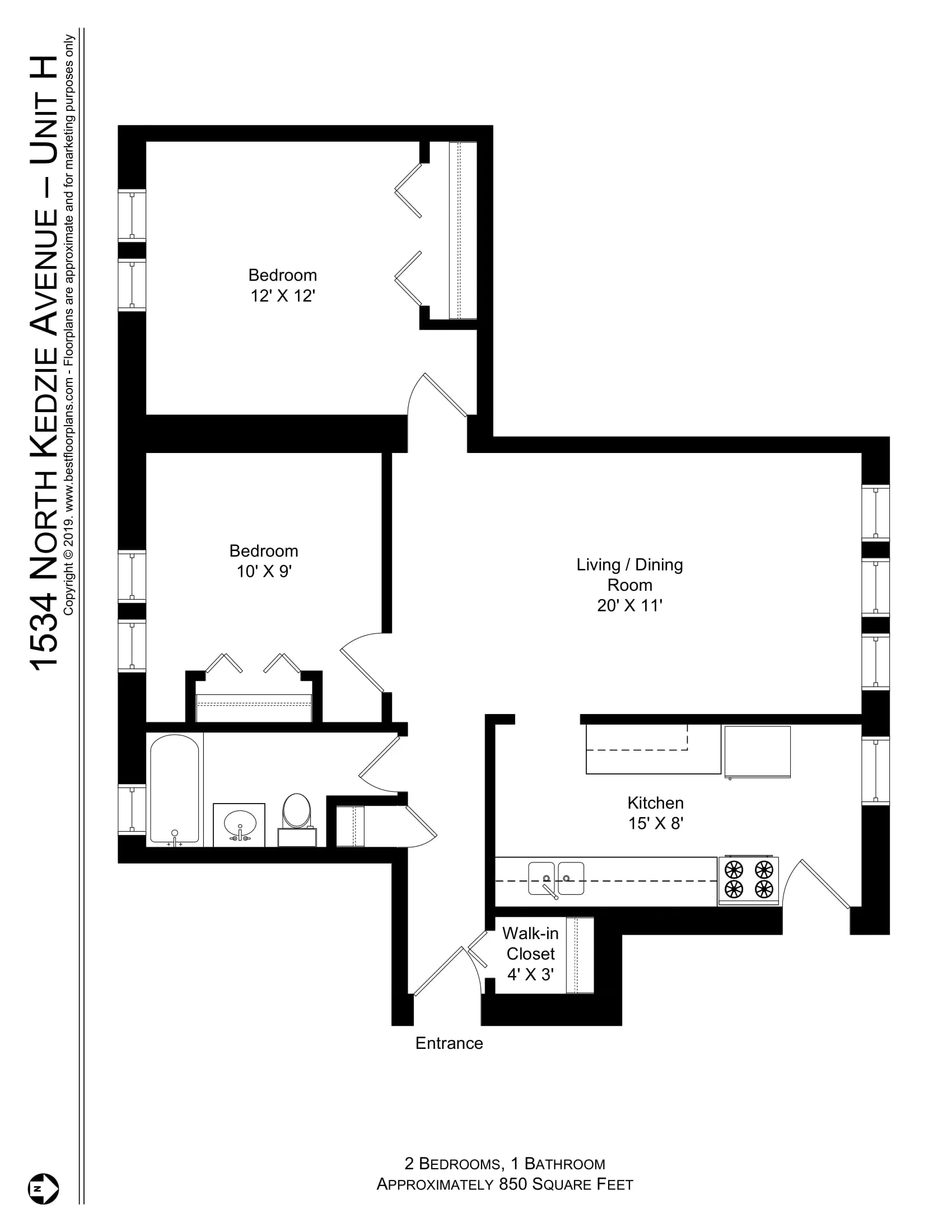1534 N Kedzie Ave 60651 60651-unit#1H-Chicago-IL