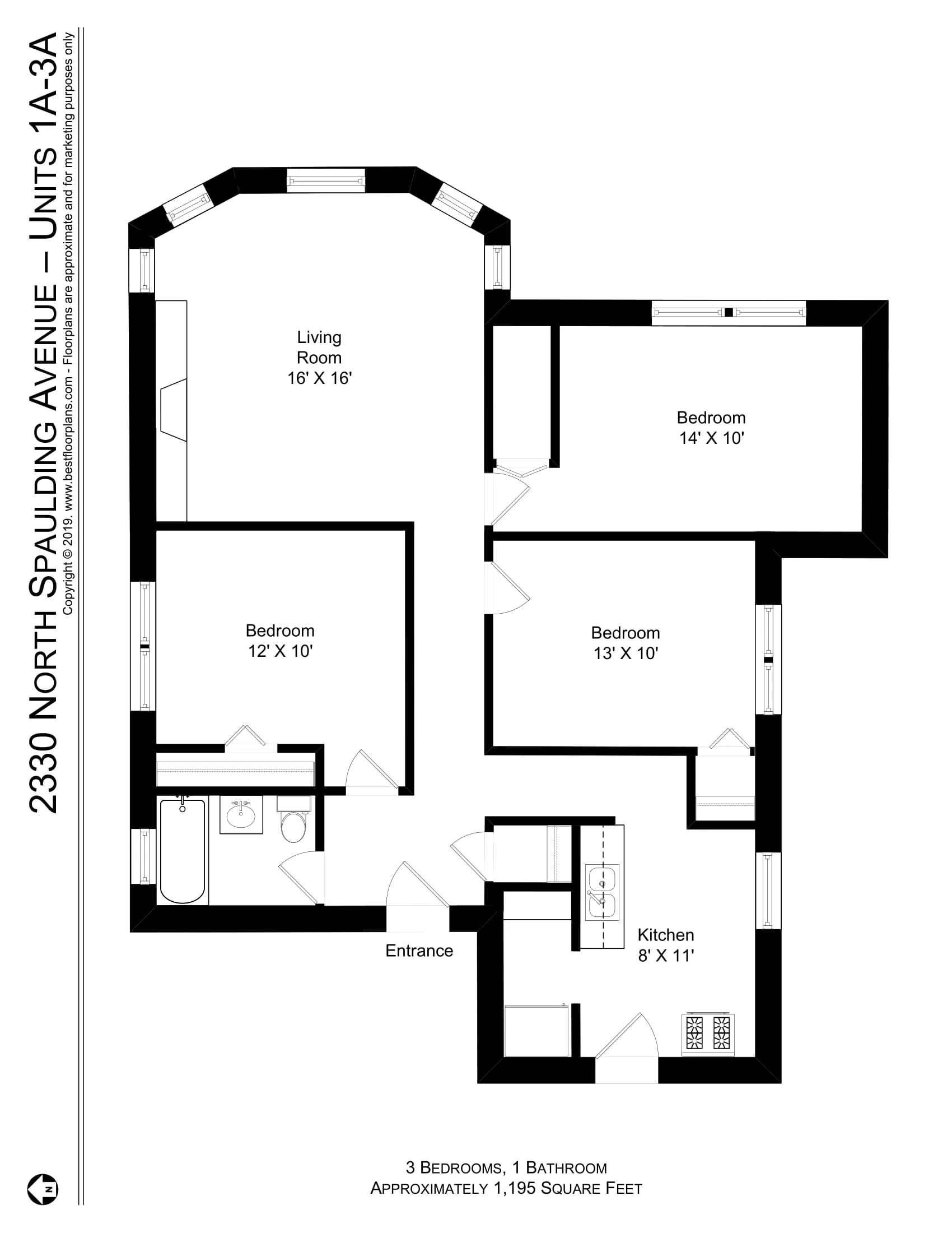 2330 N Spaulding Ave   60647 60647-unit#1A-Chicago-IL