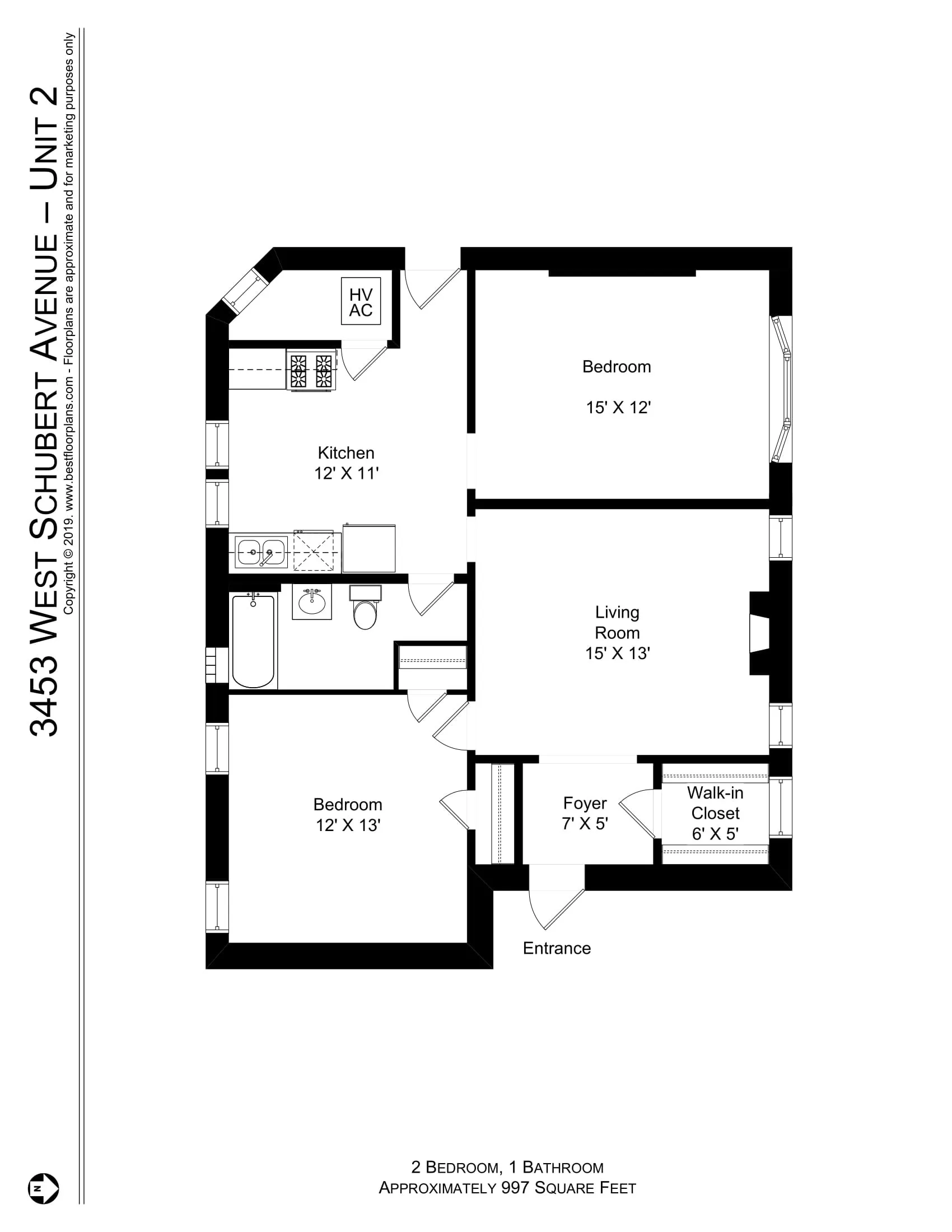 3453 W Schubert Ave   60647 60647-unit#2-Chicago-IL
