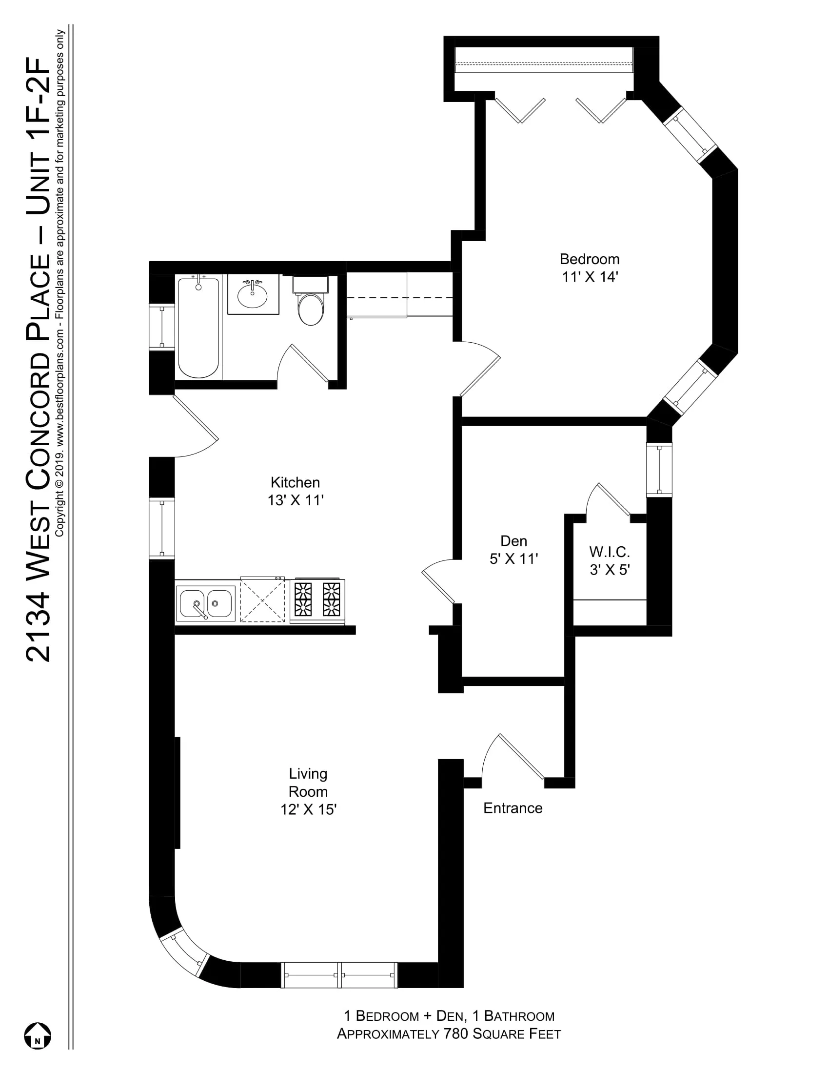 2134 W CONCORD PL 60647-unit#3F-Chicago-IL