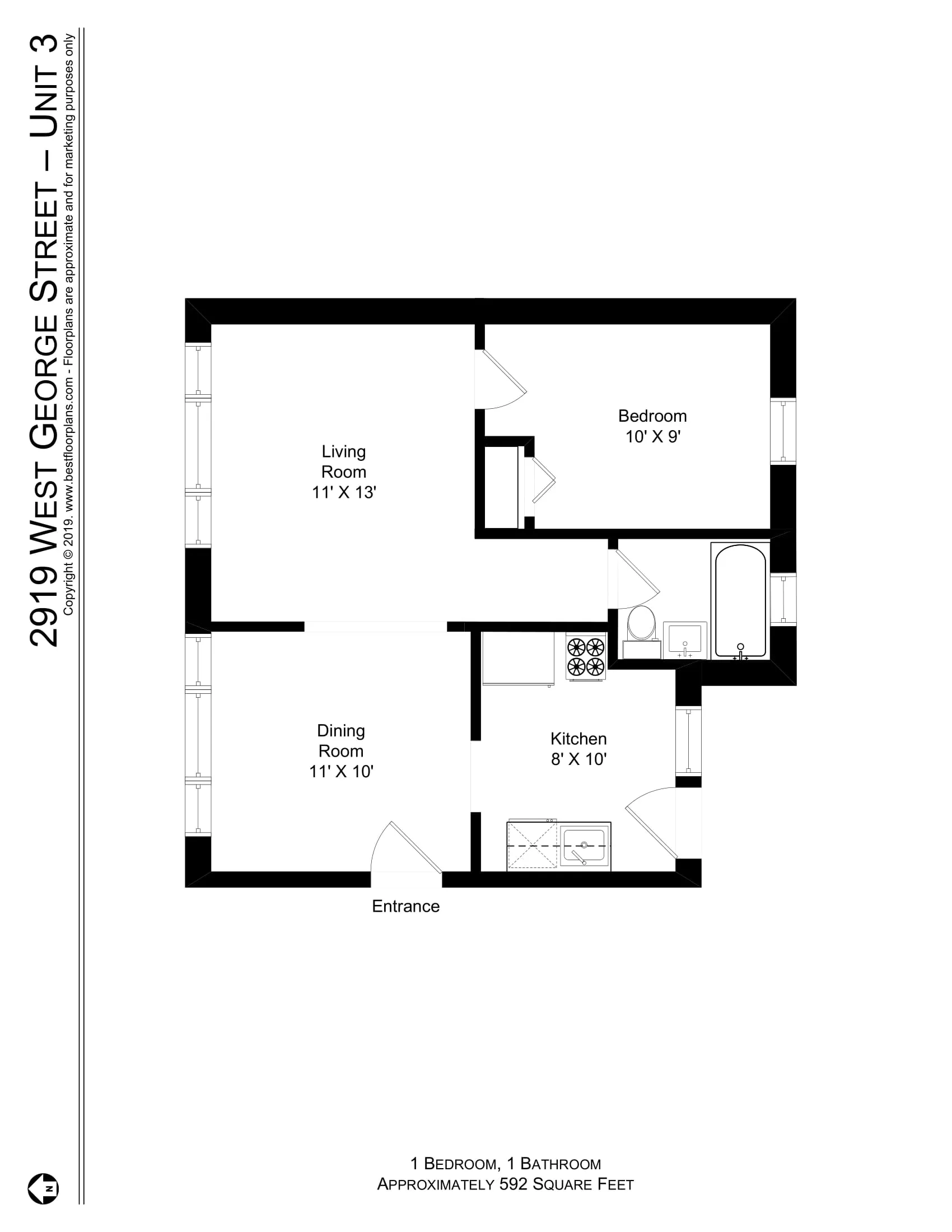2921 W George St   60618 60618-unit#1-Chicago-IL