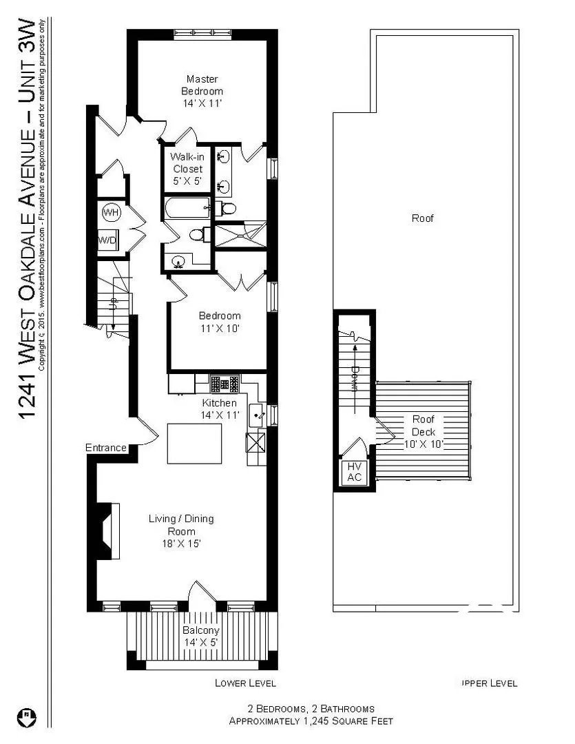 1241 W Oakdale Ave   60657 60657-unit#3-Chicago-IL