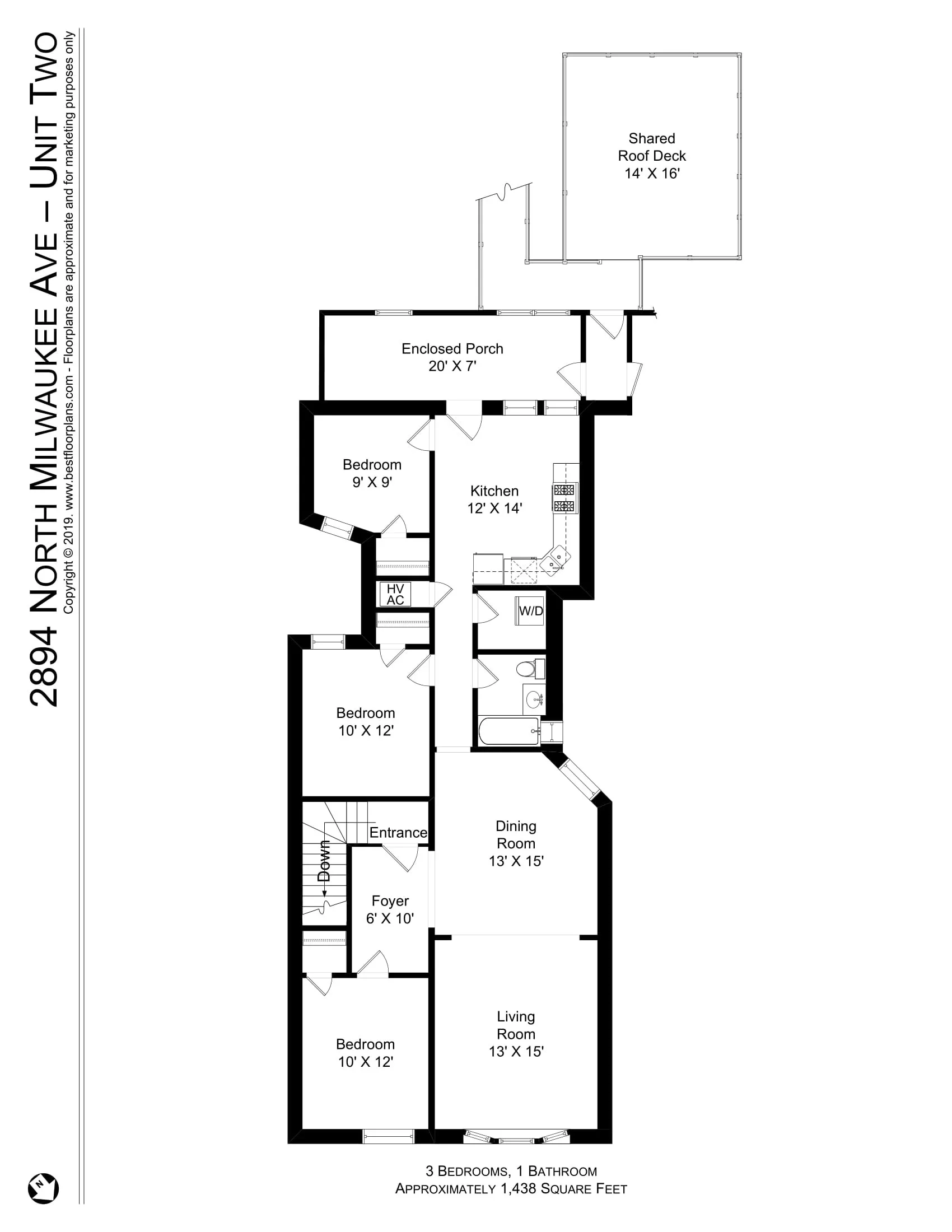 2894 N Milwaukee Ave 60618 60618-unit#2-Chicago-IL