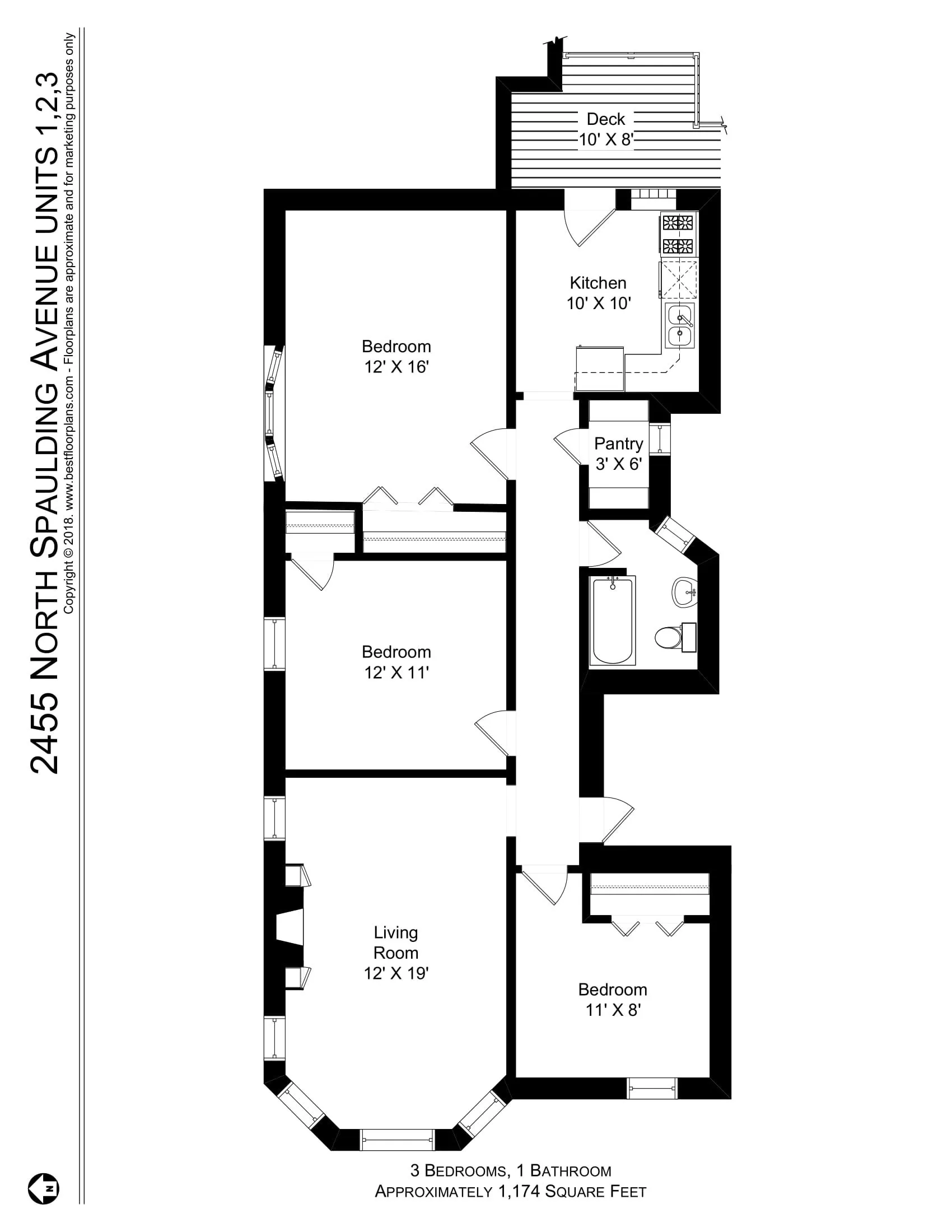 2453 N Spaulding apt 3, , 60647 60647-unit#3-Chicago-IL