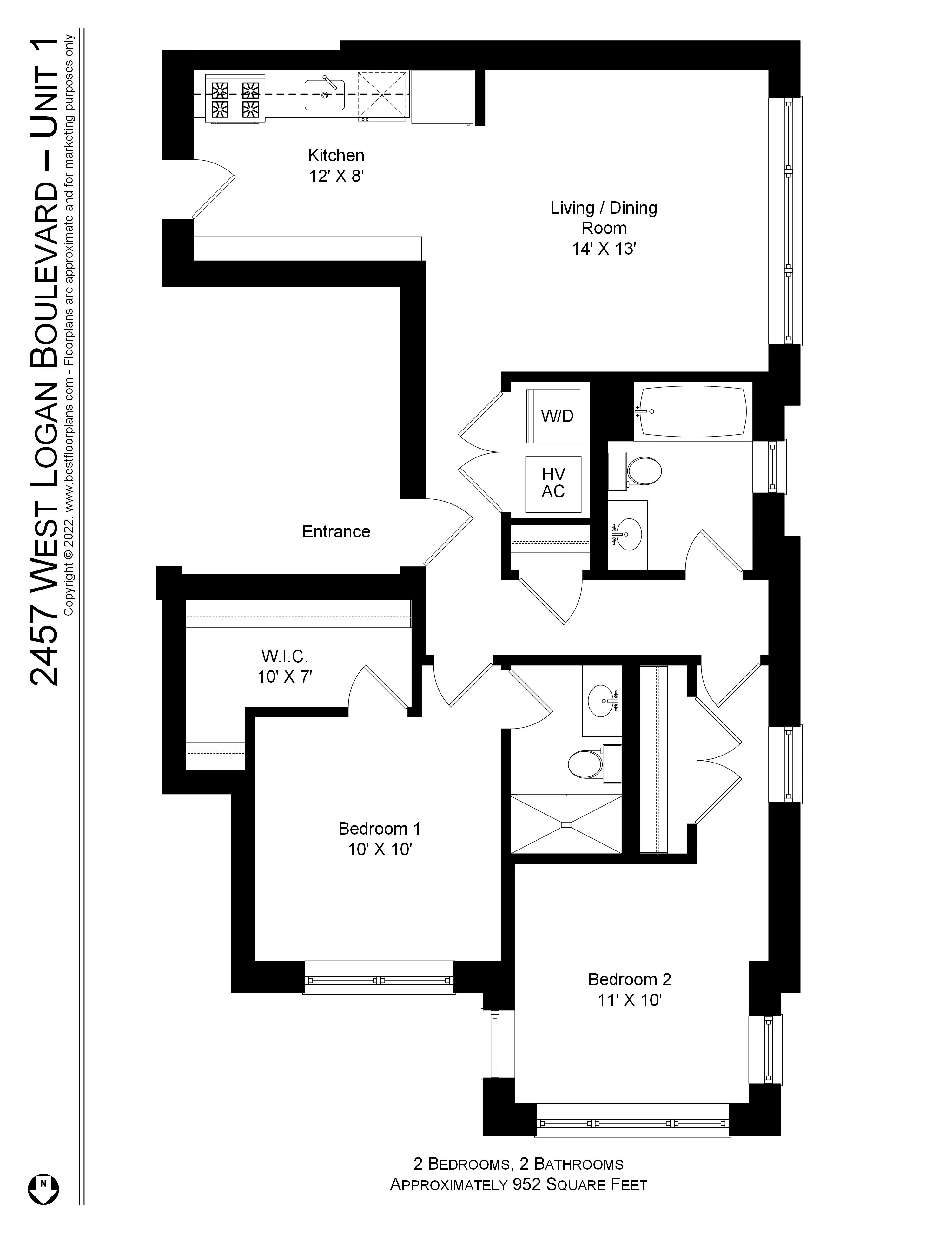 2453 W Logan Blvd   60647 60647-unit#11-Chicago-IL