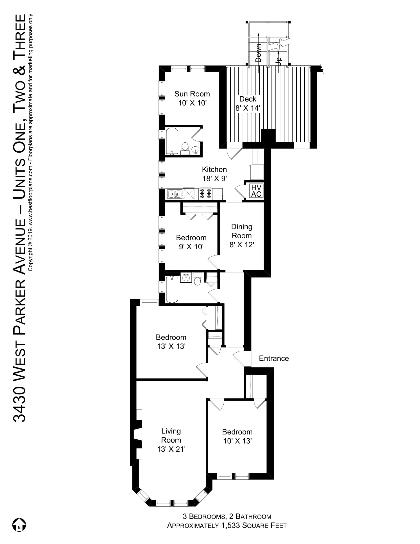 3430 W Parker Ave 60647 60647-unit#1-Chicago-IL