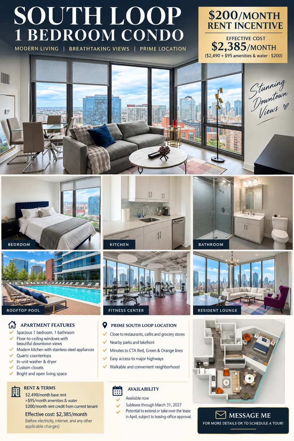 1001 S State Street 60605-1001 -unit#2310-Chicago-IL