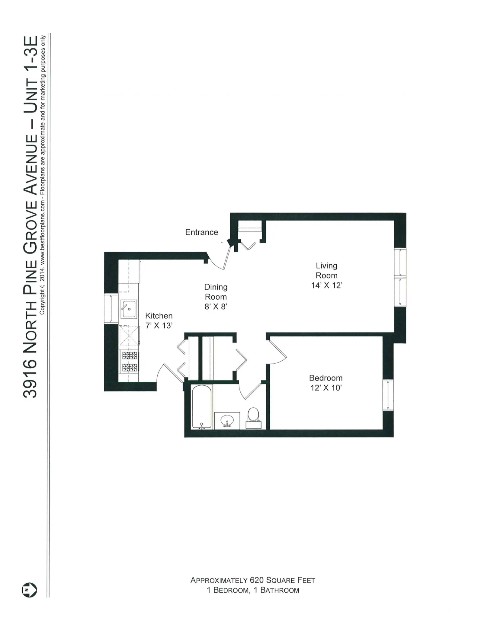 3912 N Pine Grove Ave, ,  60613, USA 60613-unit#3916-1E-Chicago-IL
