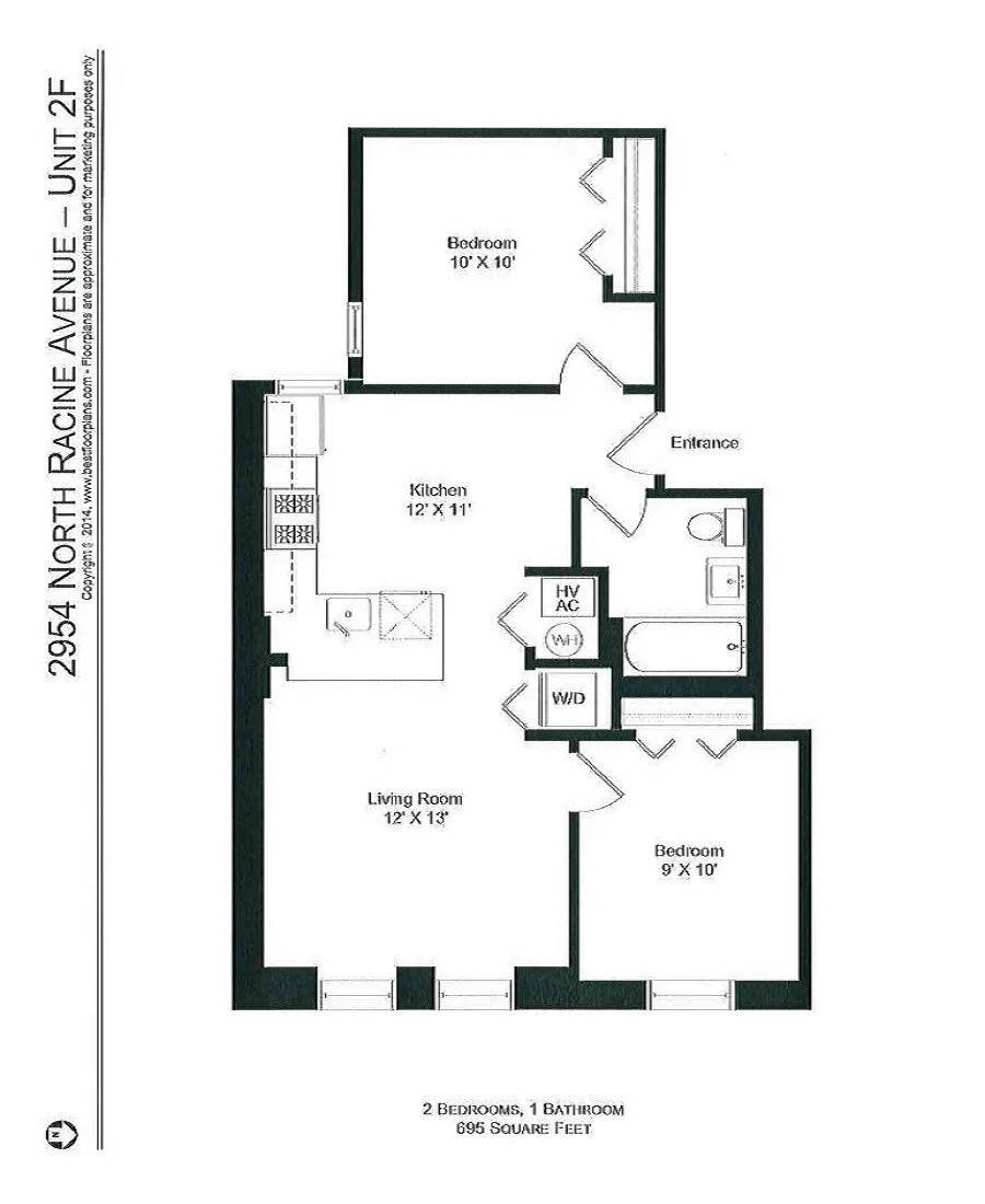 2954 N Racine Ave, , 60657, USA 60657-unit#2954-2F-Chicago-IL