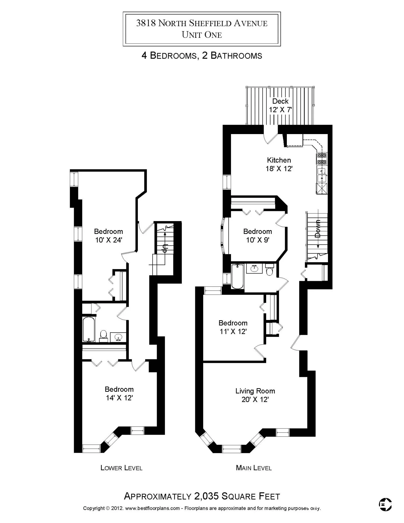 3818 N Sheffield Ave, ,  60613, USA 60613-unit#3818-1-Chicago-IL