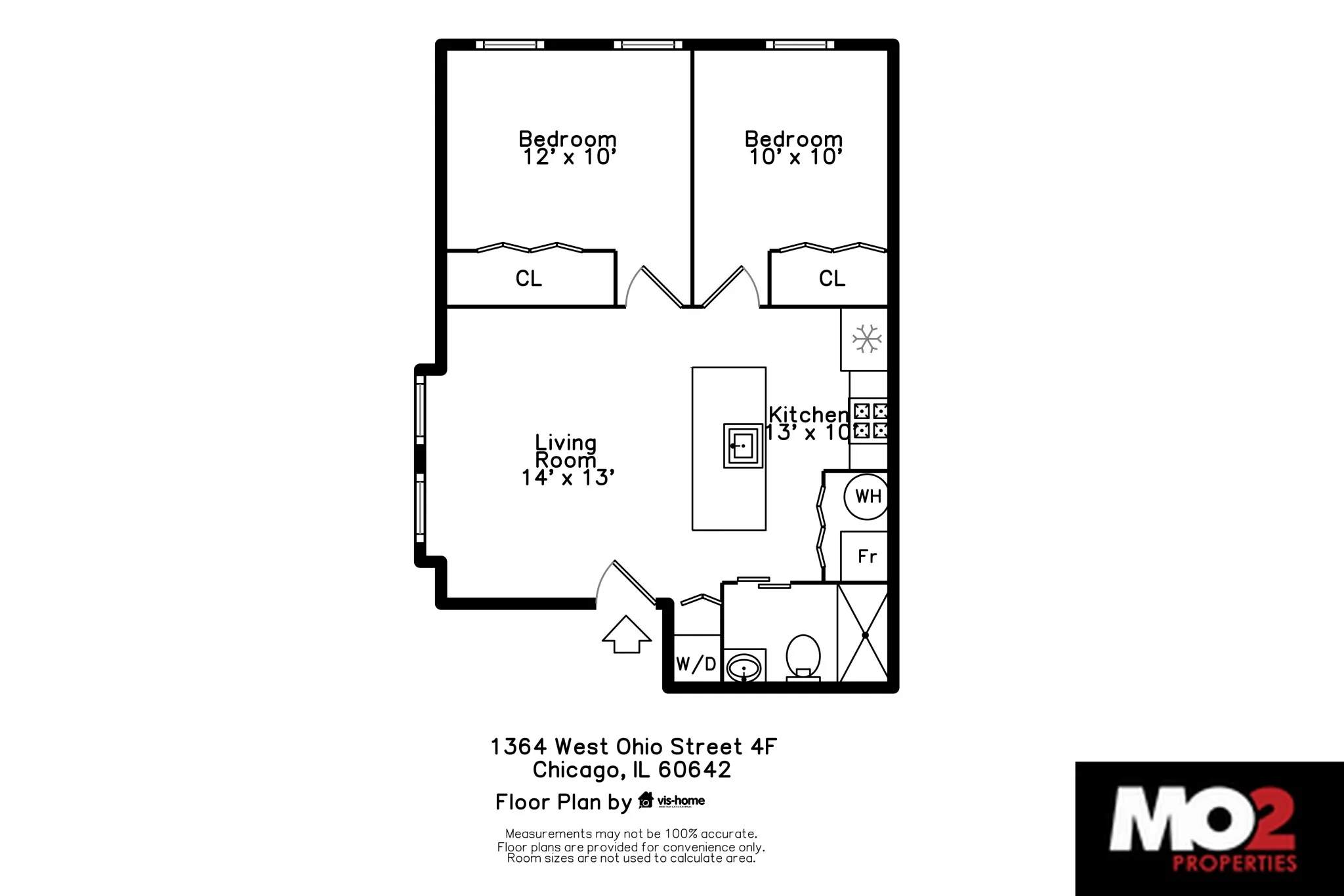 1364 W Ohio St, ,  60642, USA 60642-unit#4F-Chicago-IL
