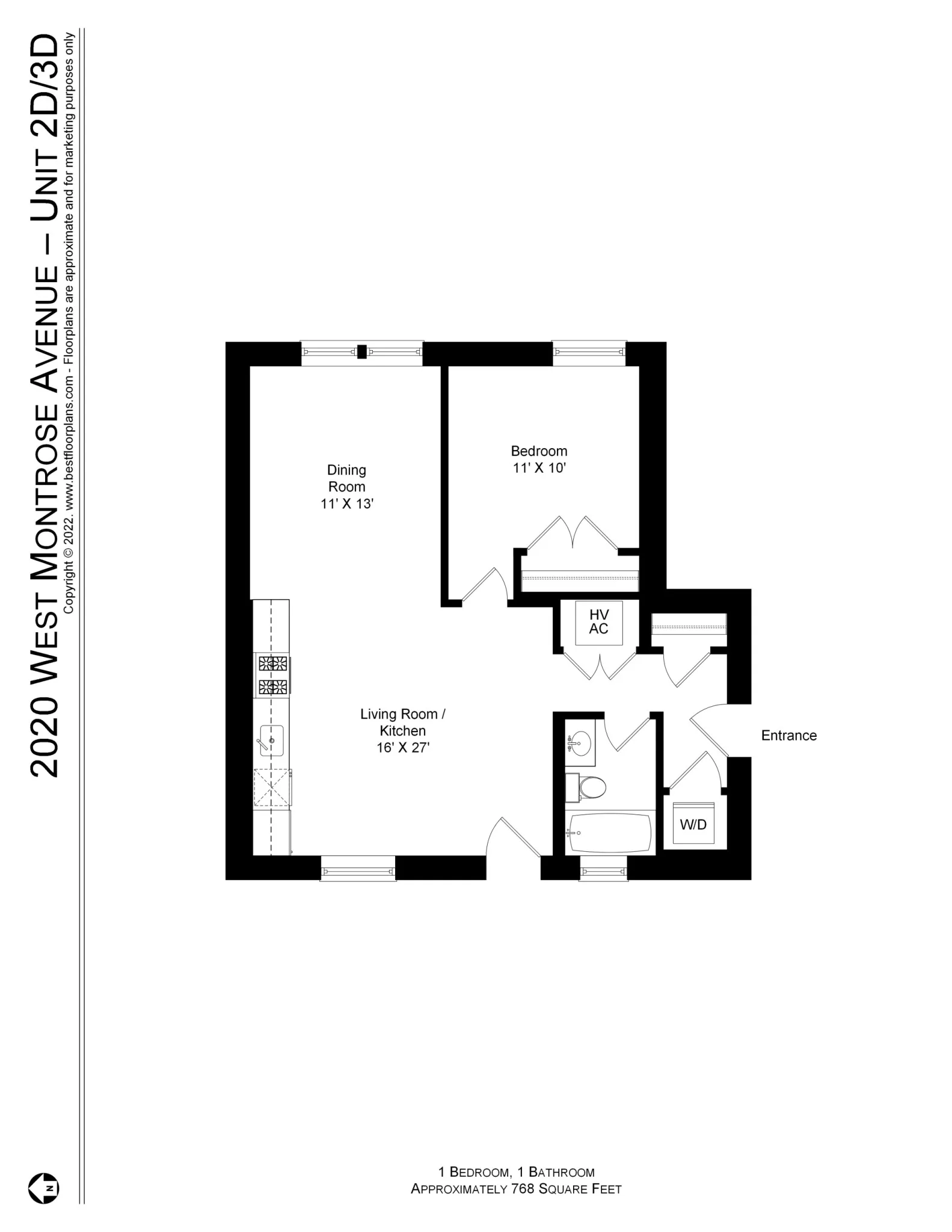 2020 W Montrose Ave, ,  60618, USA 60625-unit#2020-3D-Chicago-IL