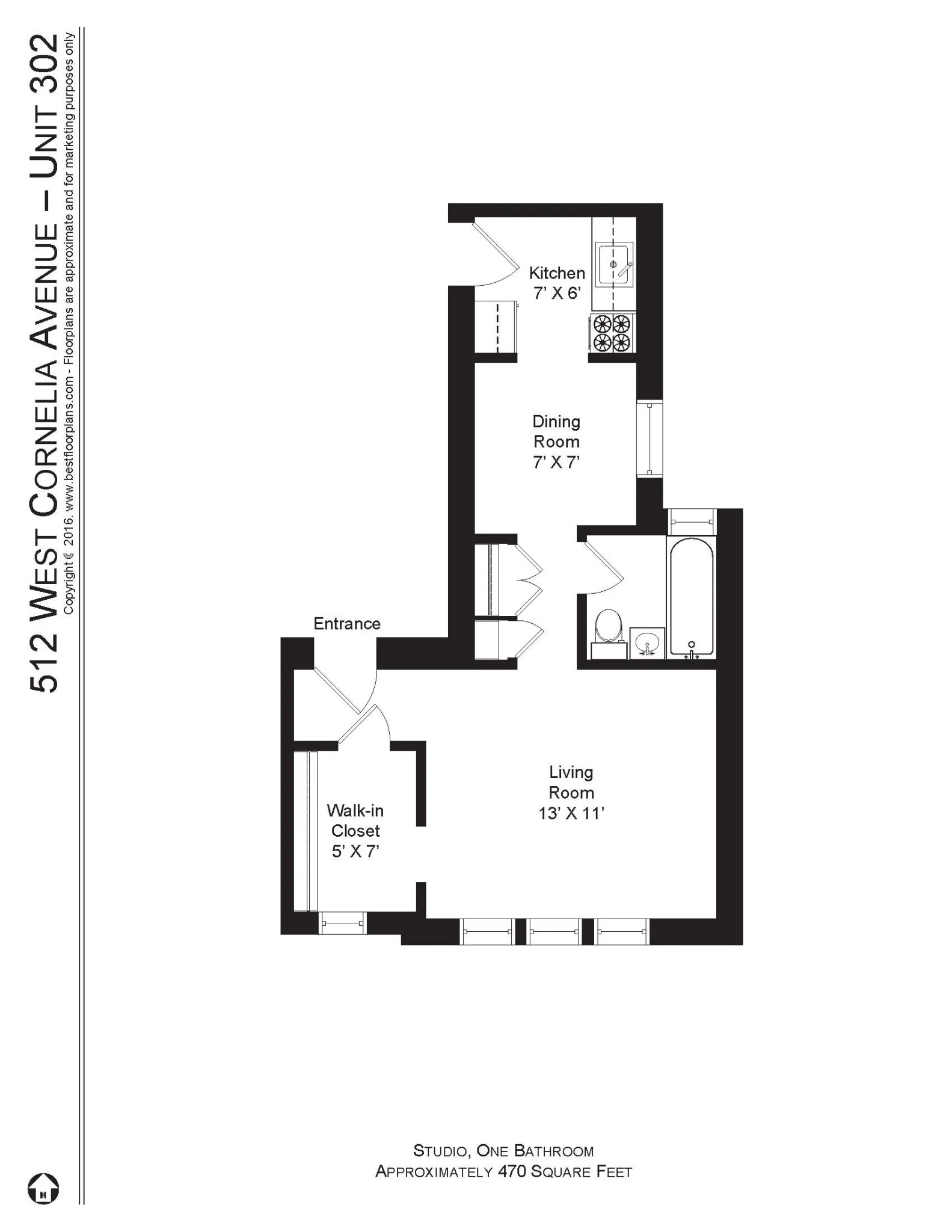 512 W Cornelia Ave, ,  60657, USA 60657-unit#512-302-Chicago-IL